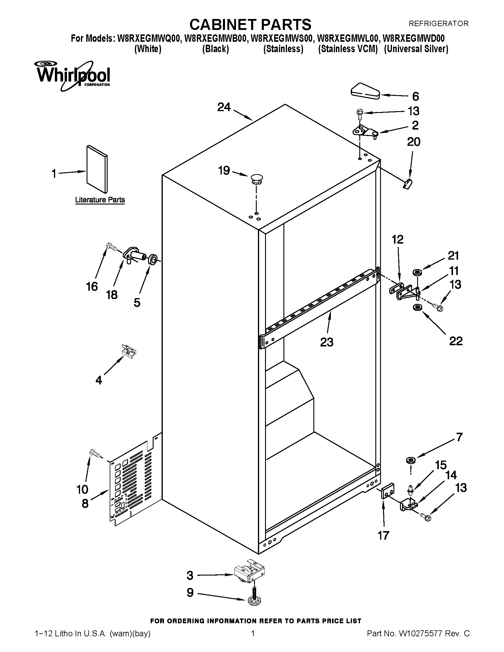 01 - CABINET PARTS