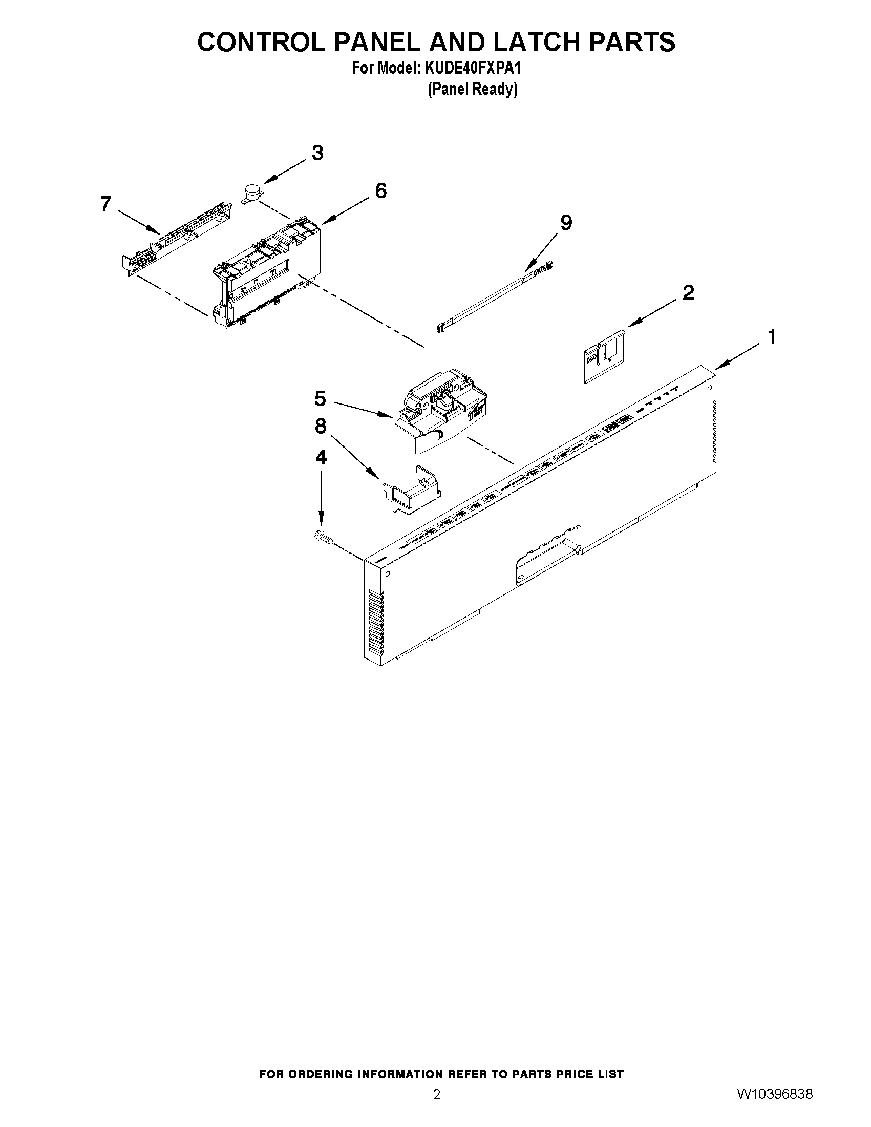 02 - CONTROL PANEL AND LATCH PARTS