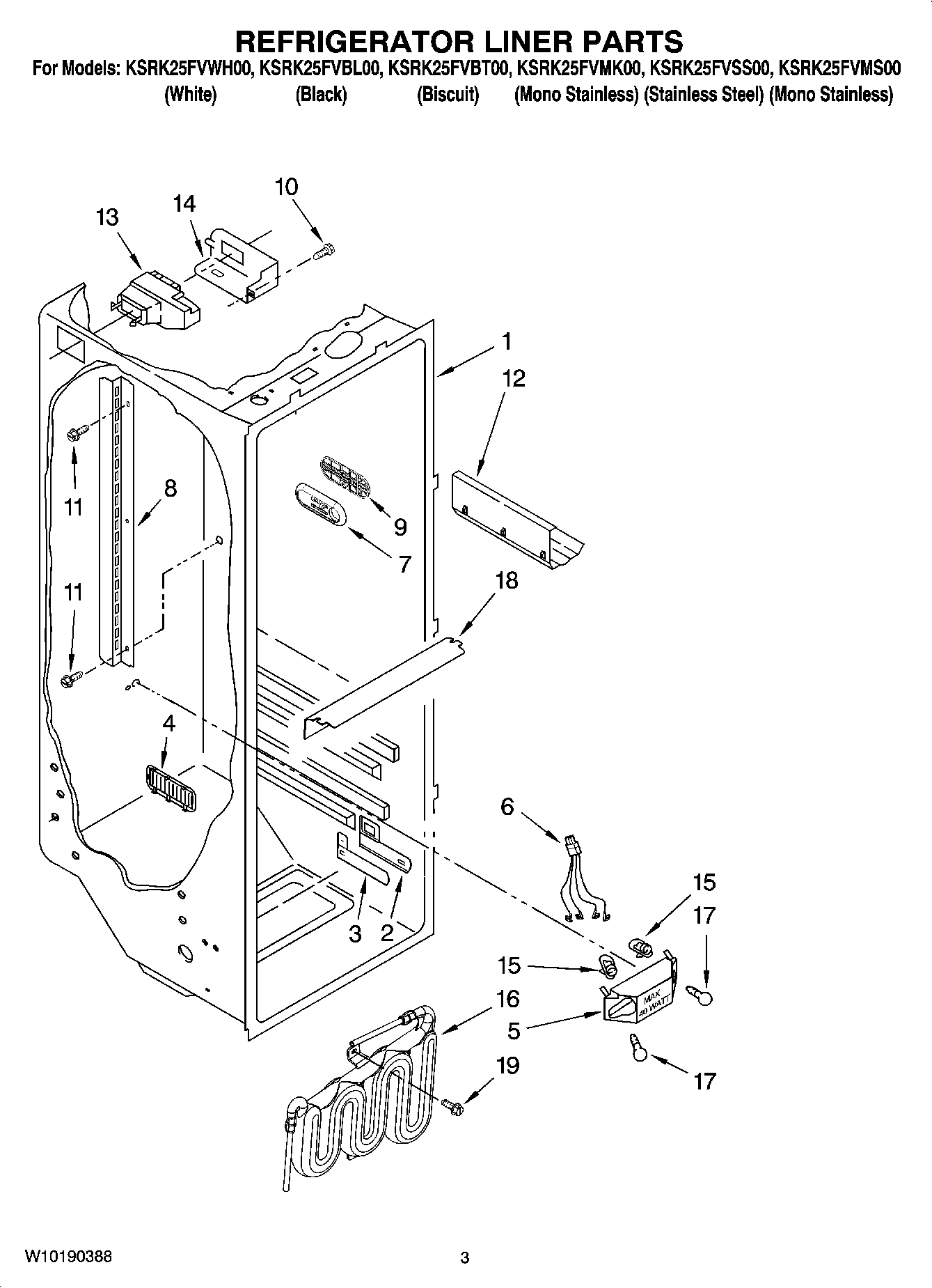 02 - REFRIGERATOR LINER PARTS