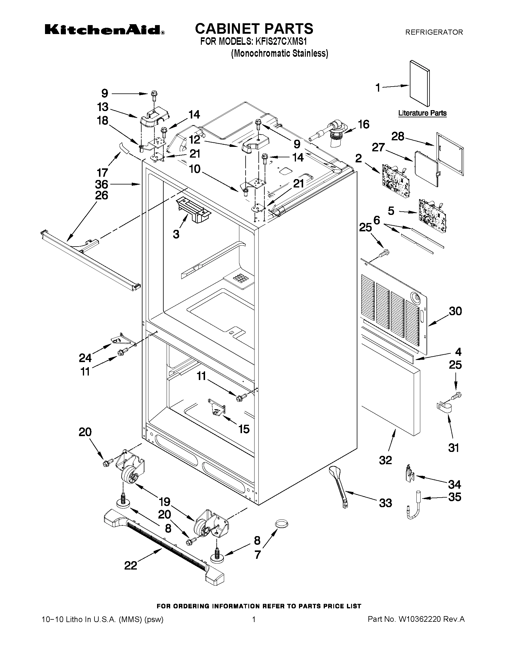 01 - CABINET PARTS