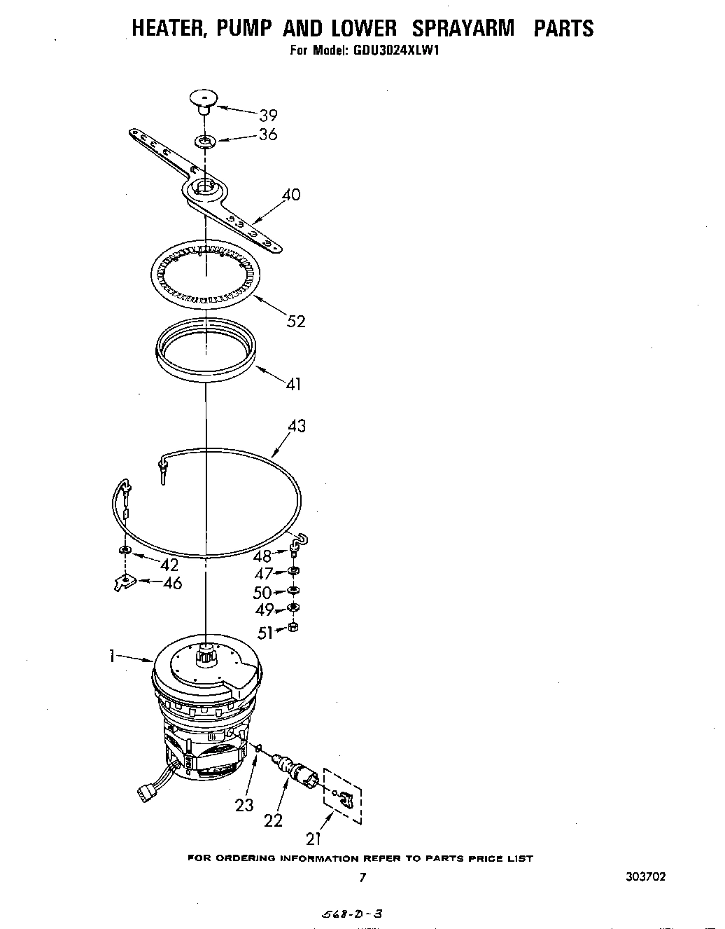05 - HEATER, PUMP AND LOWER SPRAY ARM