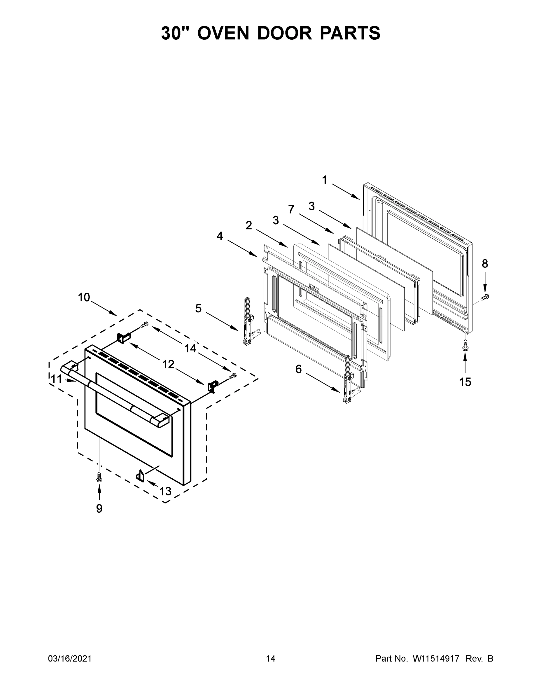 08 - 30" OVEN DOOR PARTS
