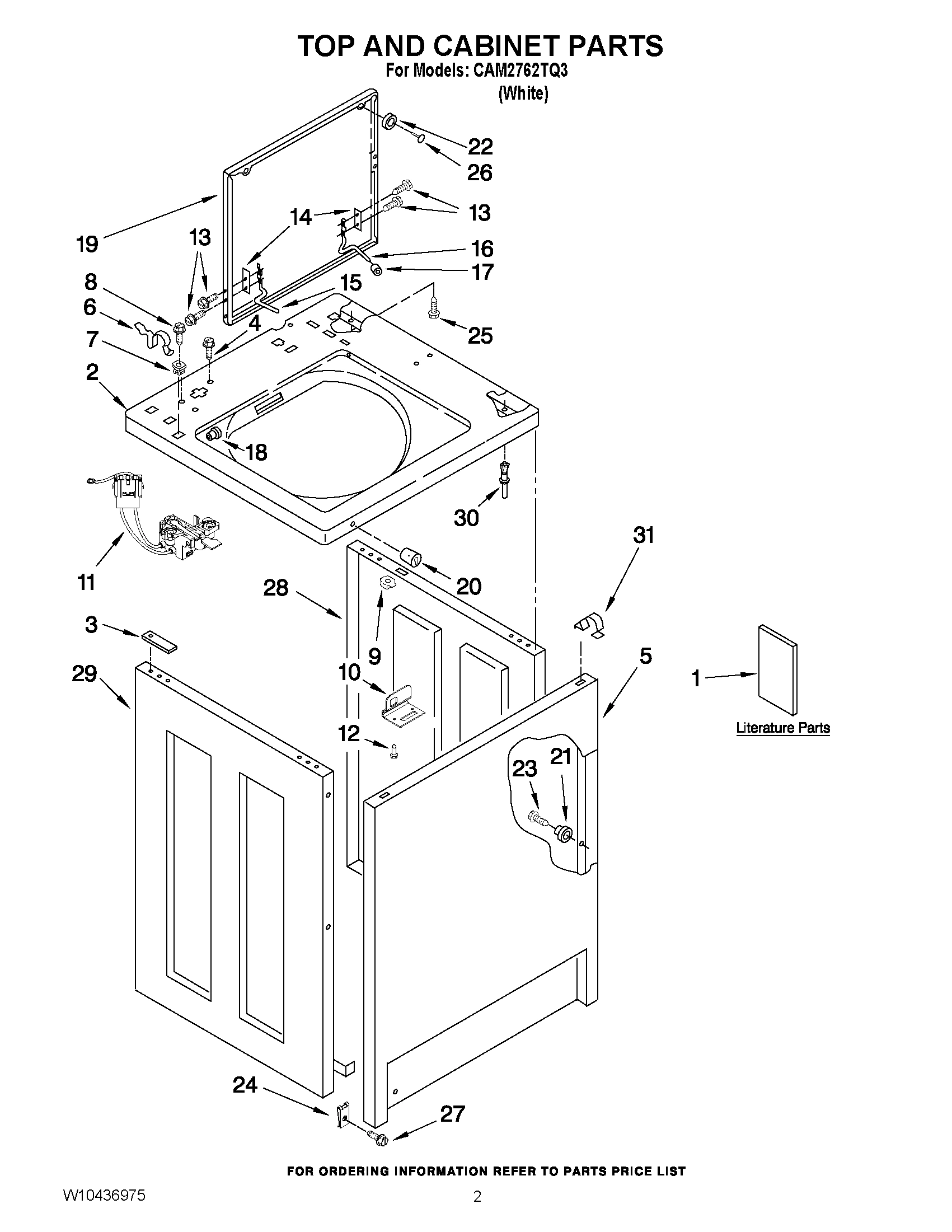 01 - TOP AND CABINET PARTS