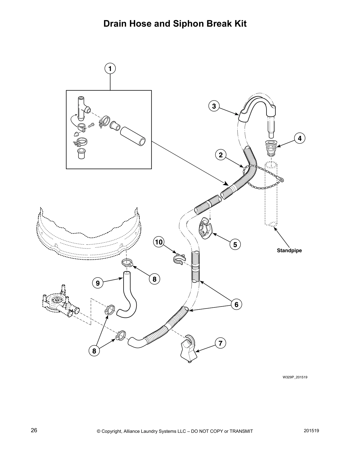 Drain Hose and Siphon Break Kit