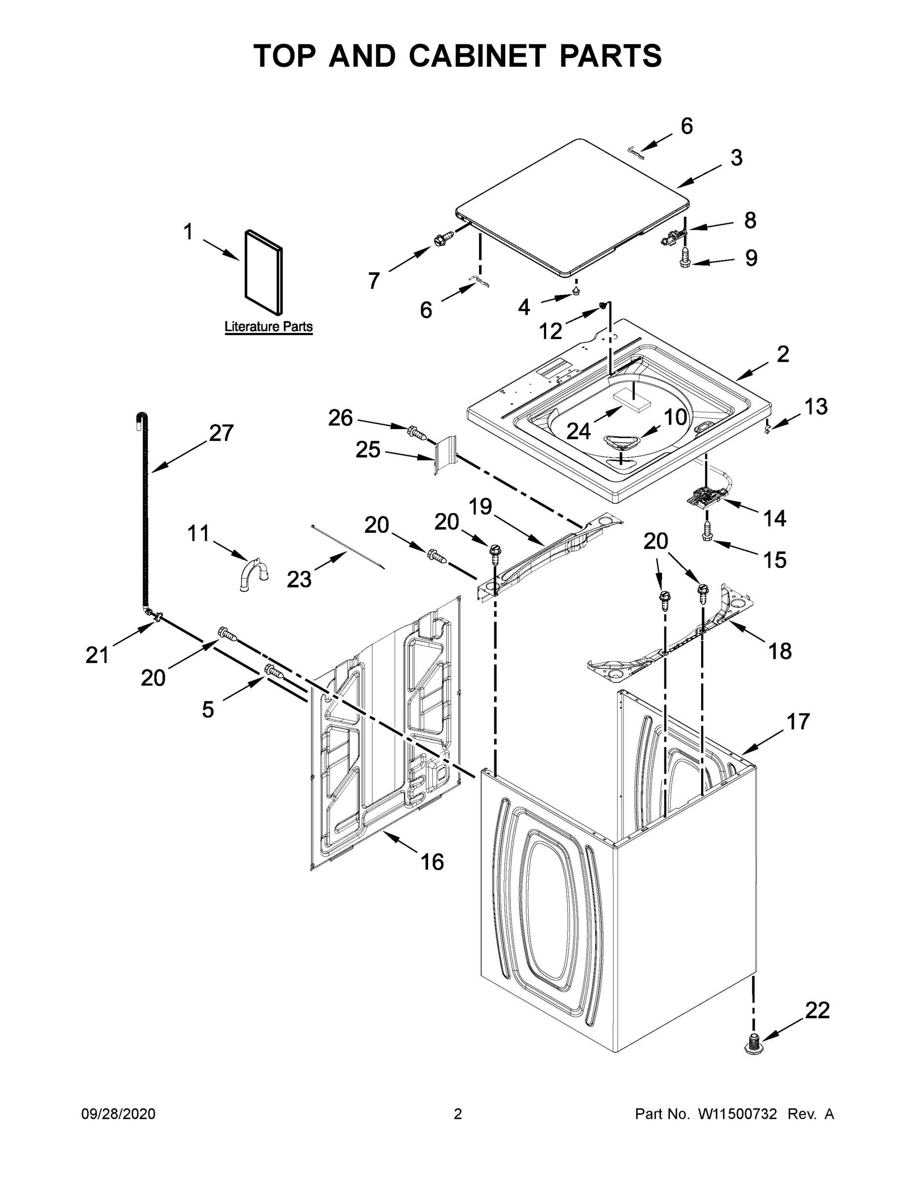 02 - TOP AND CABINET PARTS