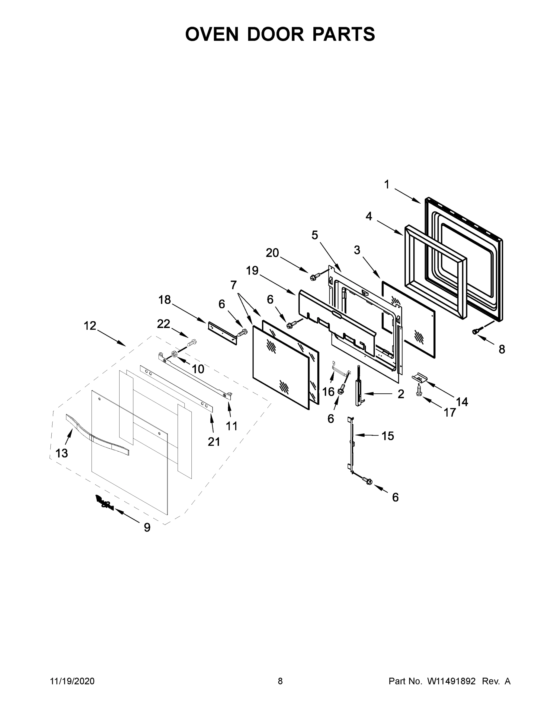 05 - OVEN DOOR PARTS