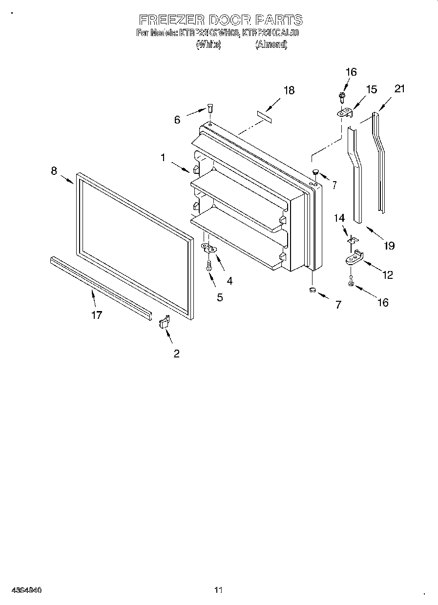 06 - FREEZER DOOR, LIT/OPTIONAL