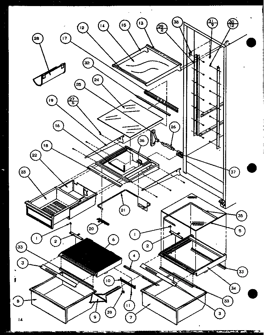 15 - REF SHELVING AND DRAWERS