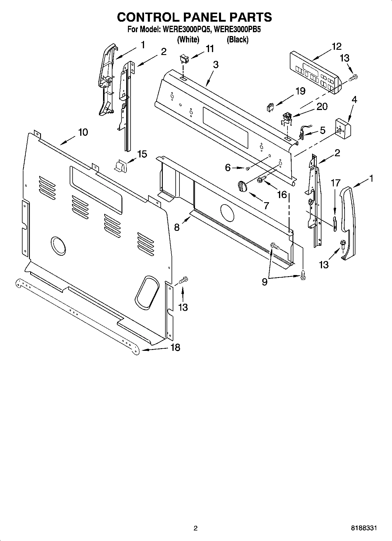 02 - CONTROL PANEL PARTS
