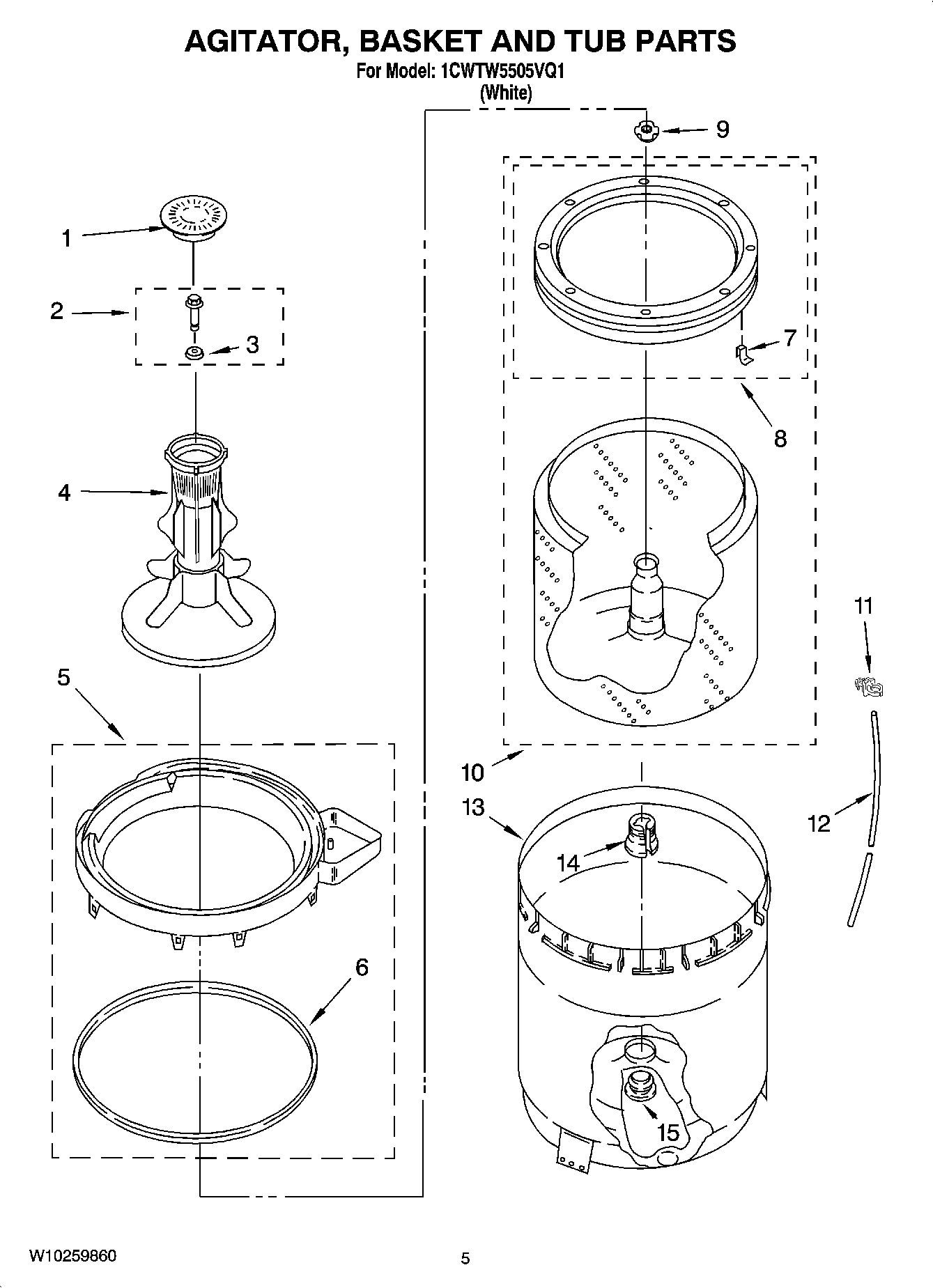 03 - AGITATOR, BASKET AND TUB PARTS