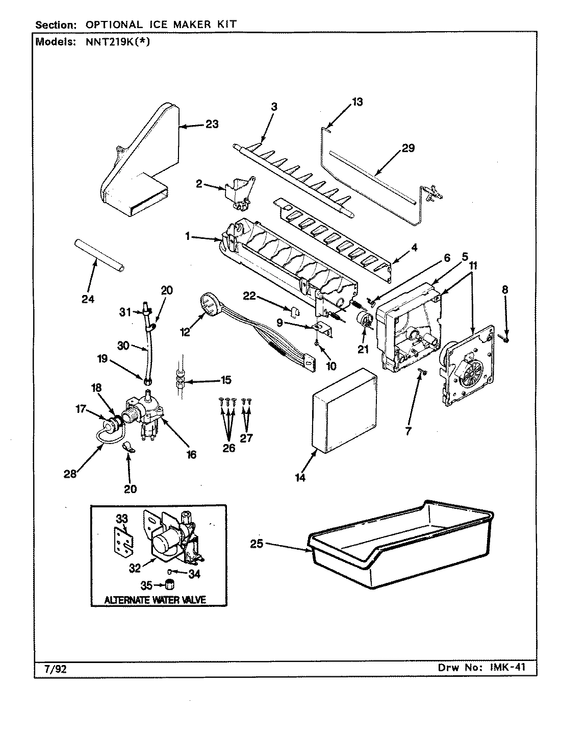 05 - OPTIONAL ICE MAKER KIT