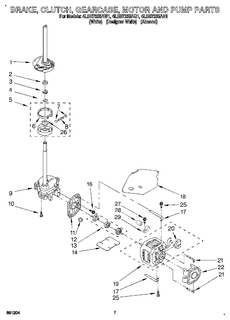 05 - BRAKE, CLUTCH, GEARCASE, MOTOR & PUMP
