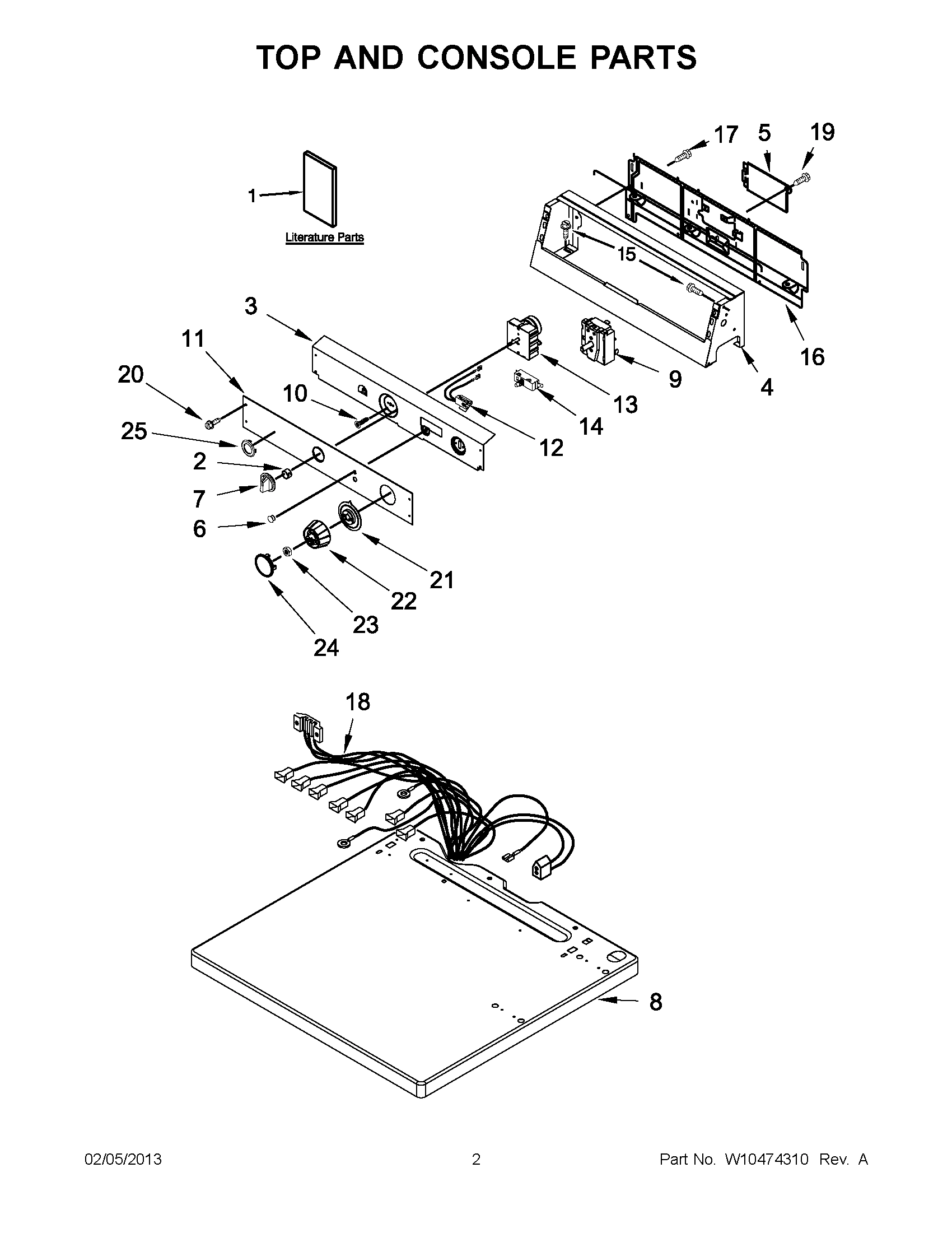 01 - TOP AND CONSOLE PARTS