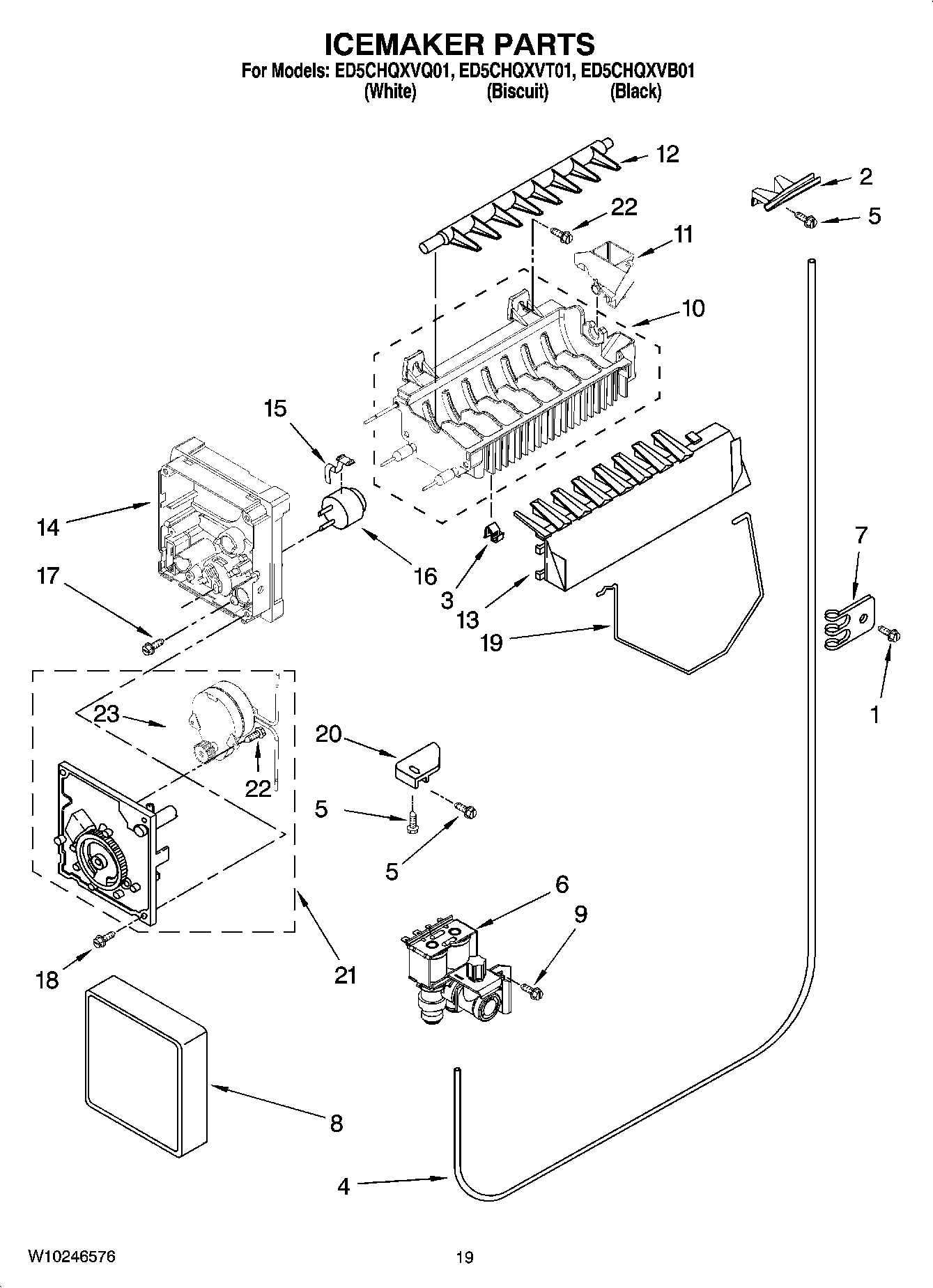 12 - ICEMAKER PARTS, OPTIONAL PARTS (NOT INCLUDED)