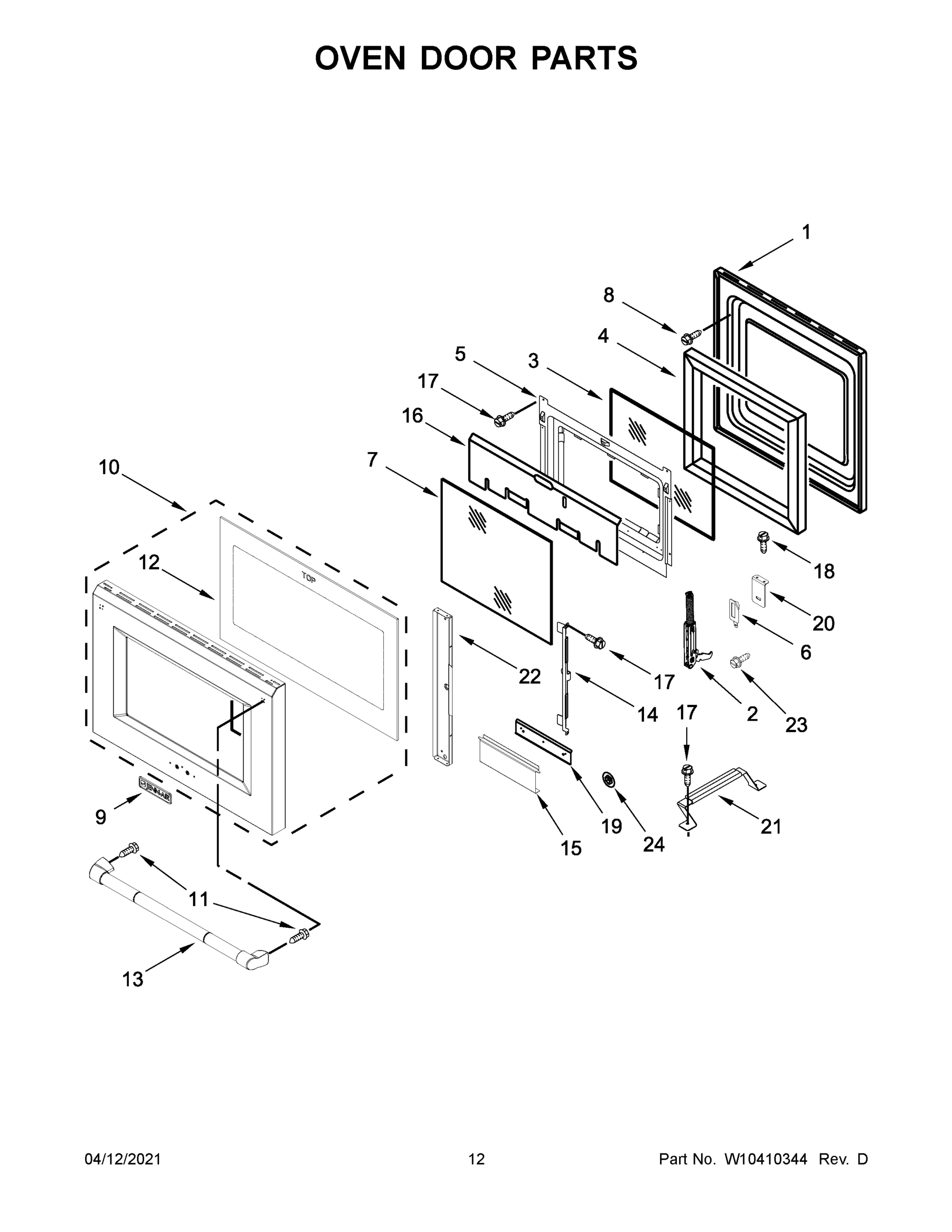 07 - OVEN DOOR PARTS