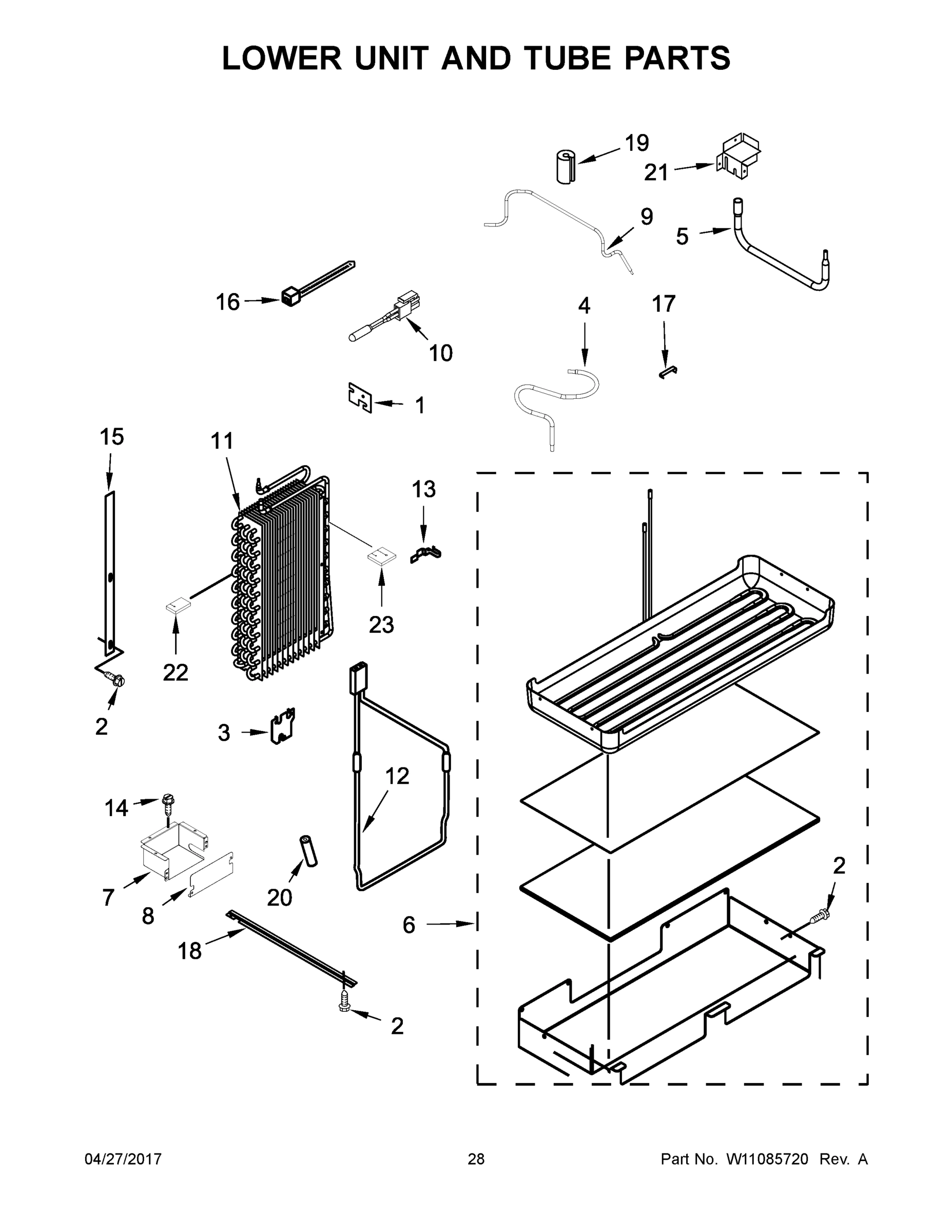15 - LOWER UNIT AND TUBE PARTS