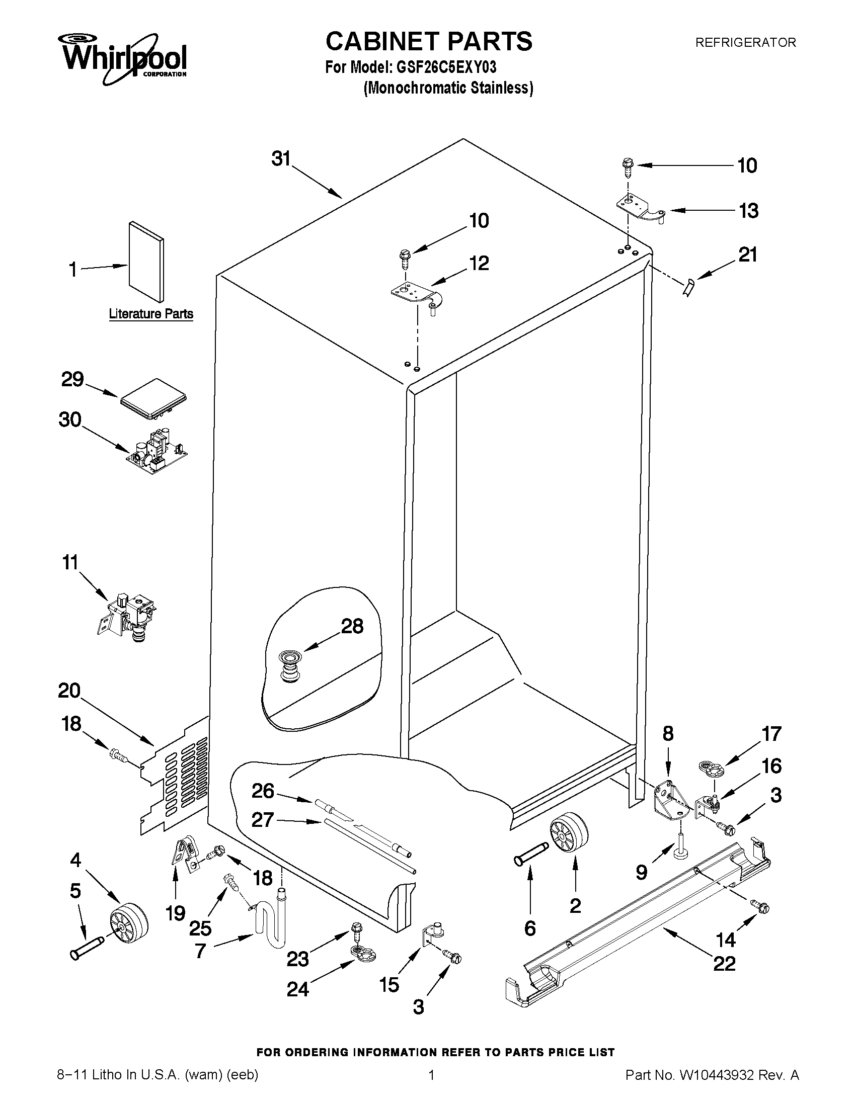 01 - CABINET PARTS