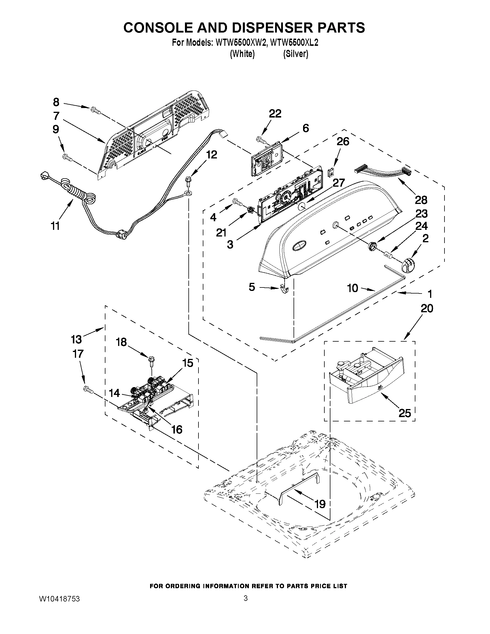02 - CONSOLE AND DISPENSER PARTS
