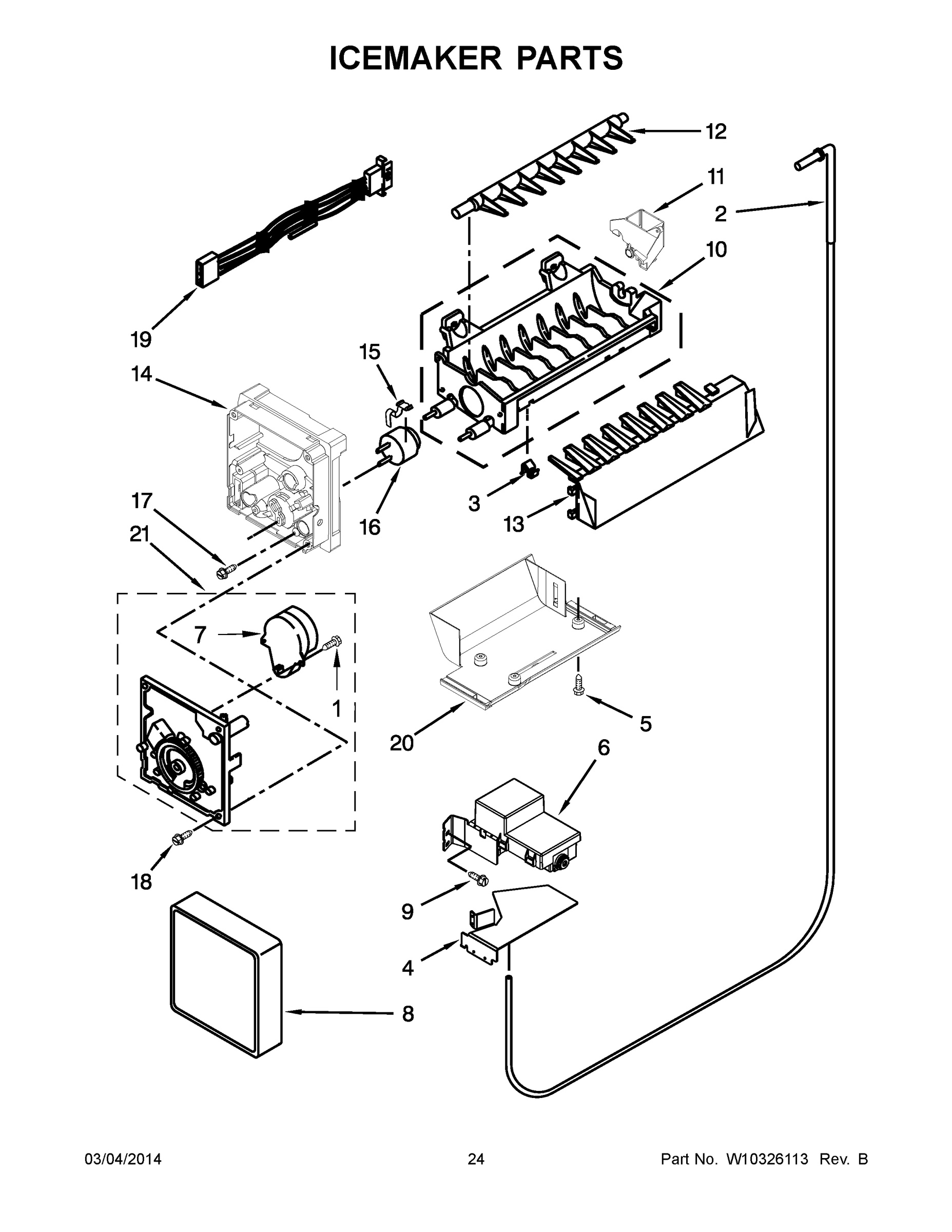 13 - ICEMAKER PARTS