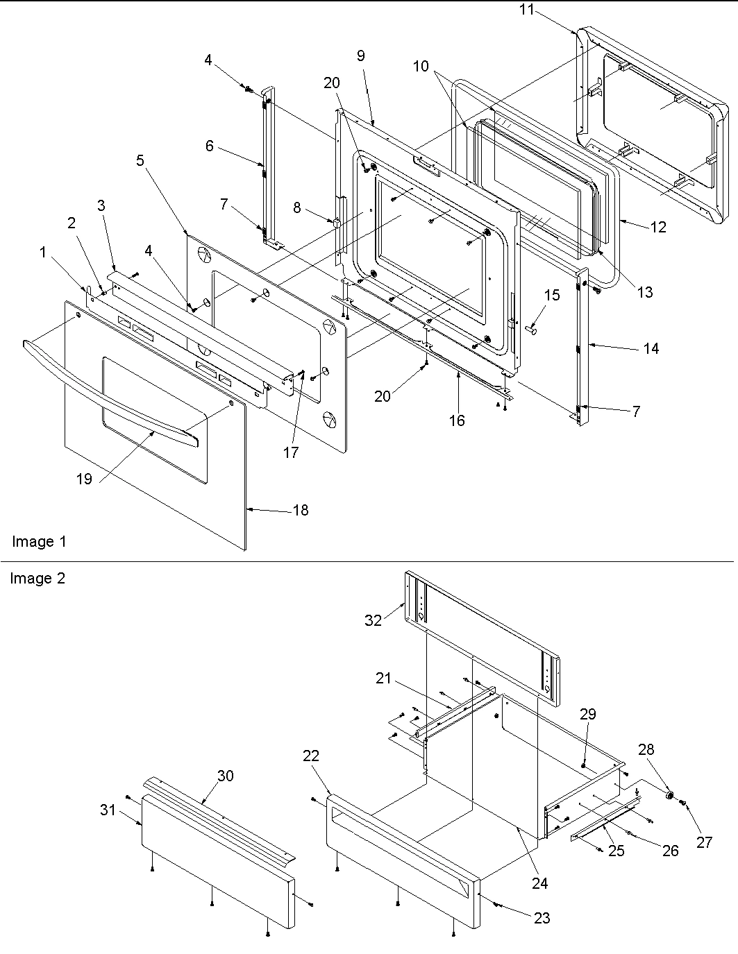 06 - OVEN DOOR & STORAGE DRAWER