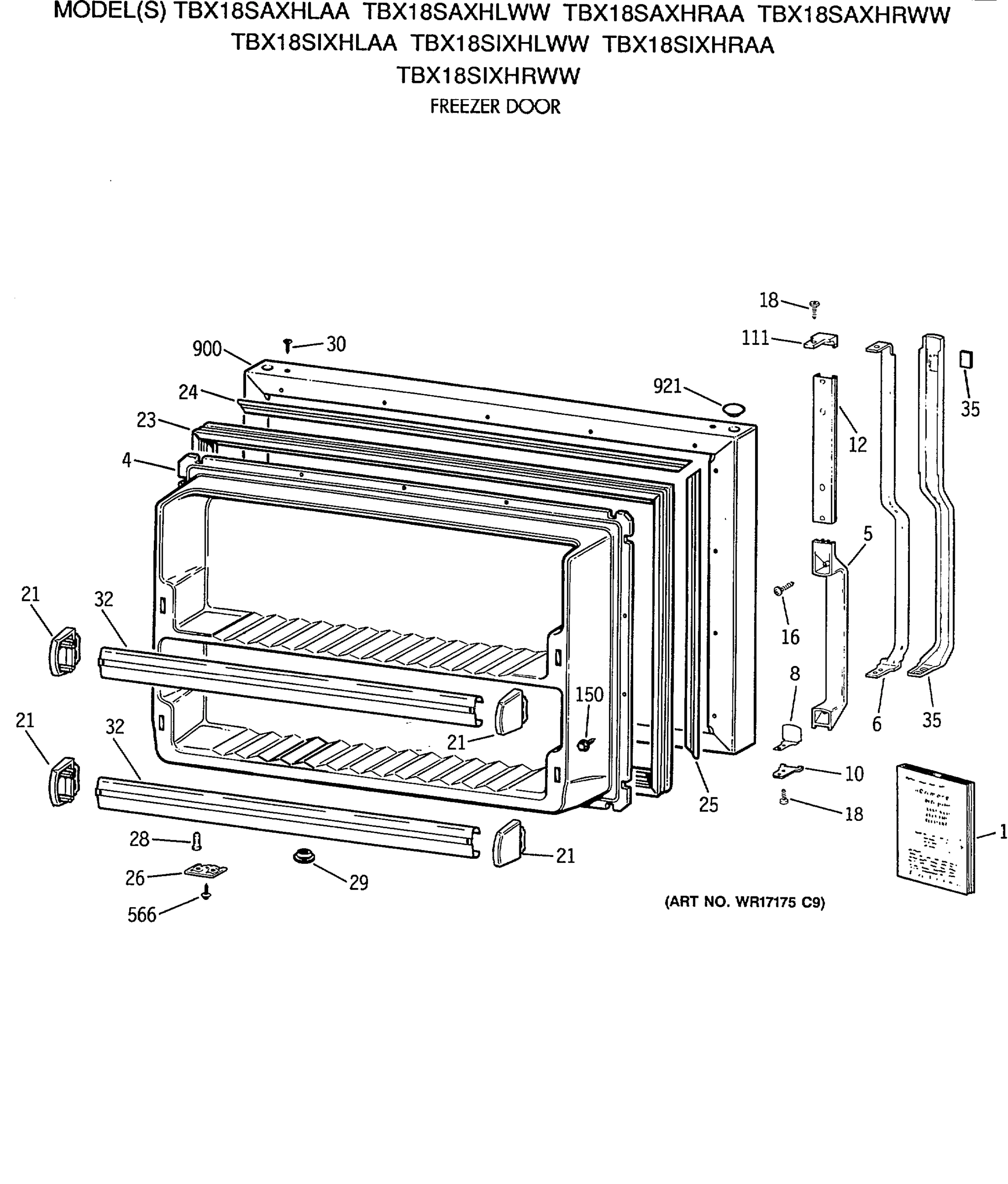 FREEZER DOOR