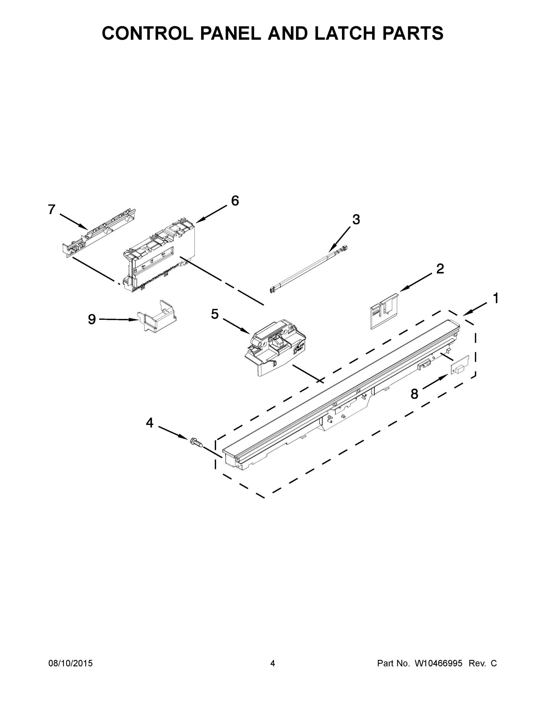 03 - CONTROL PANEL AND LATCH PARTS