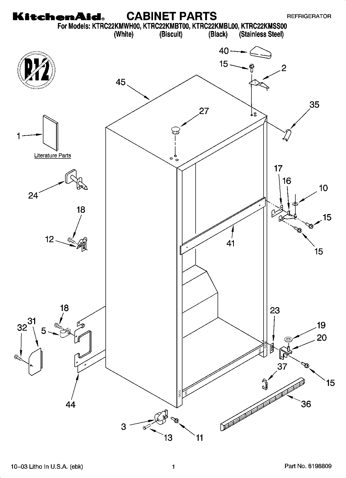01 - CABINET PARTS