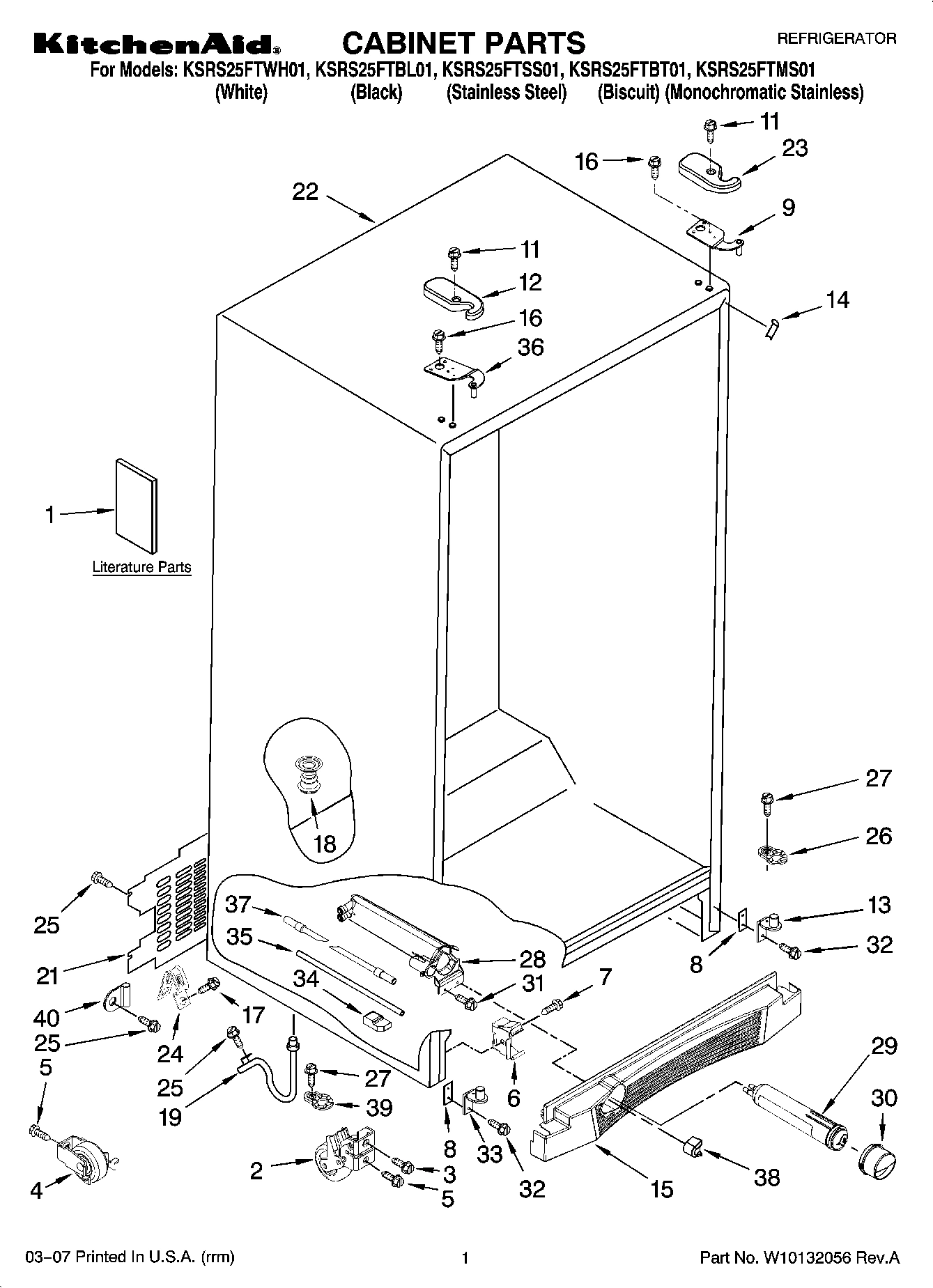 01 - CABINET PARTS