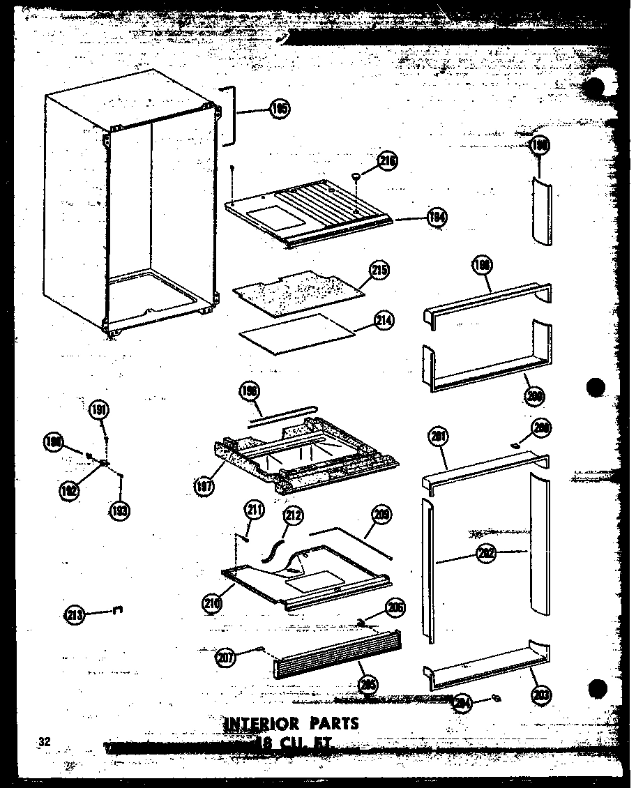 07 - INTERIOR PARTS 18 CU. FT.
