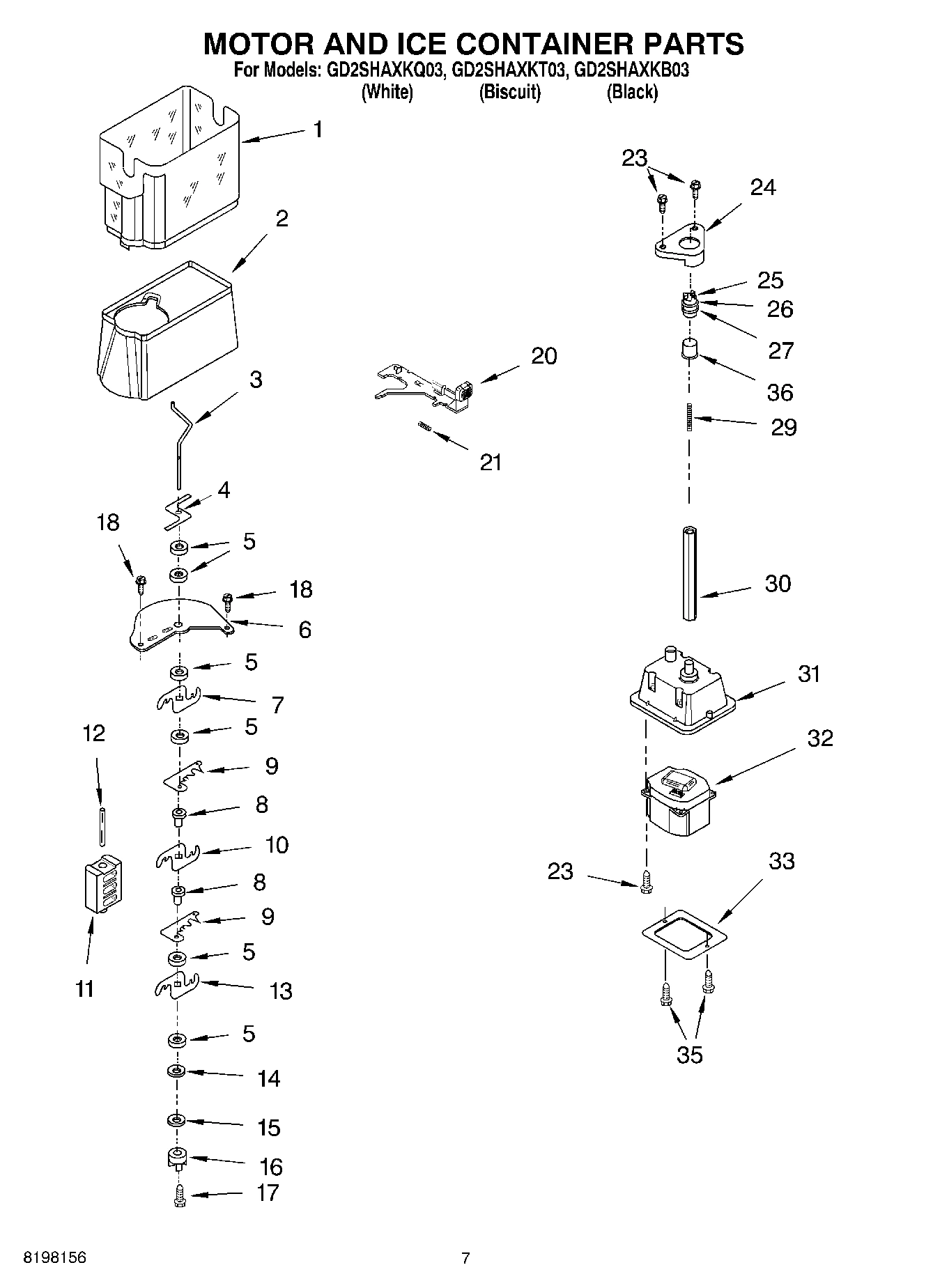 05 - MOTOR AND ICE CONTAINER