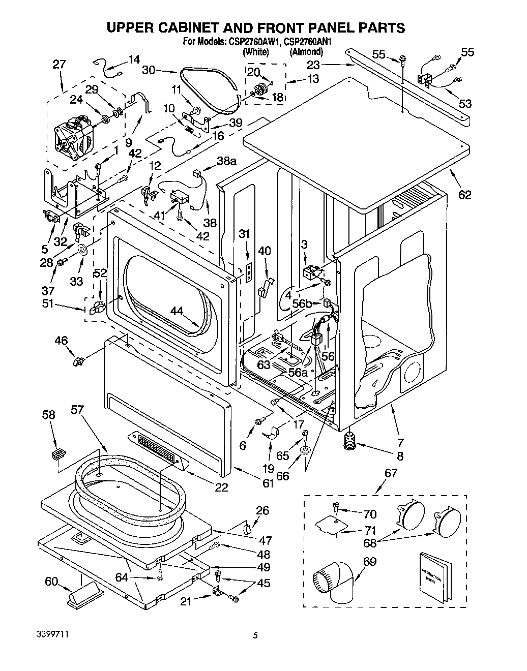 03 - UPPER CABINET AND FRONT PANEL