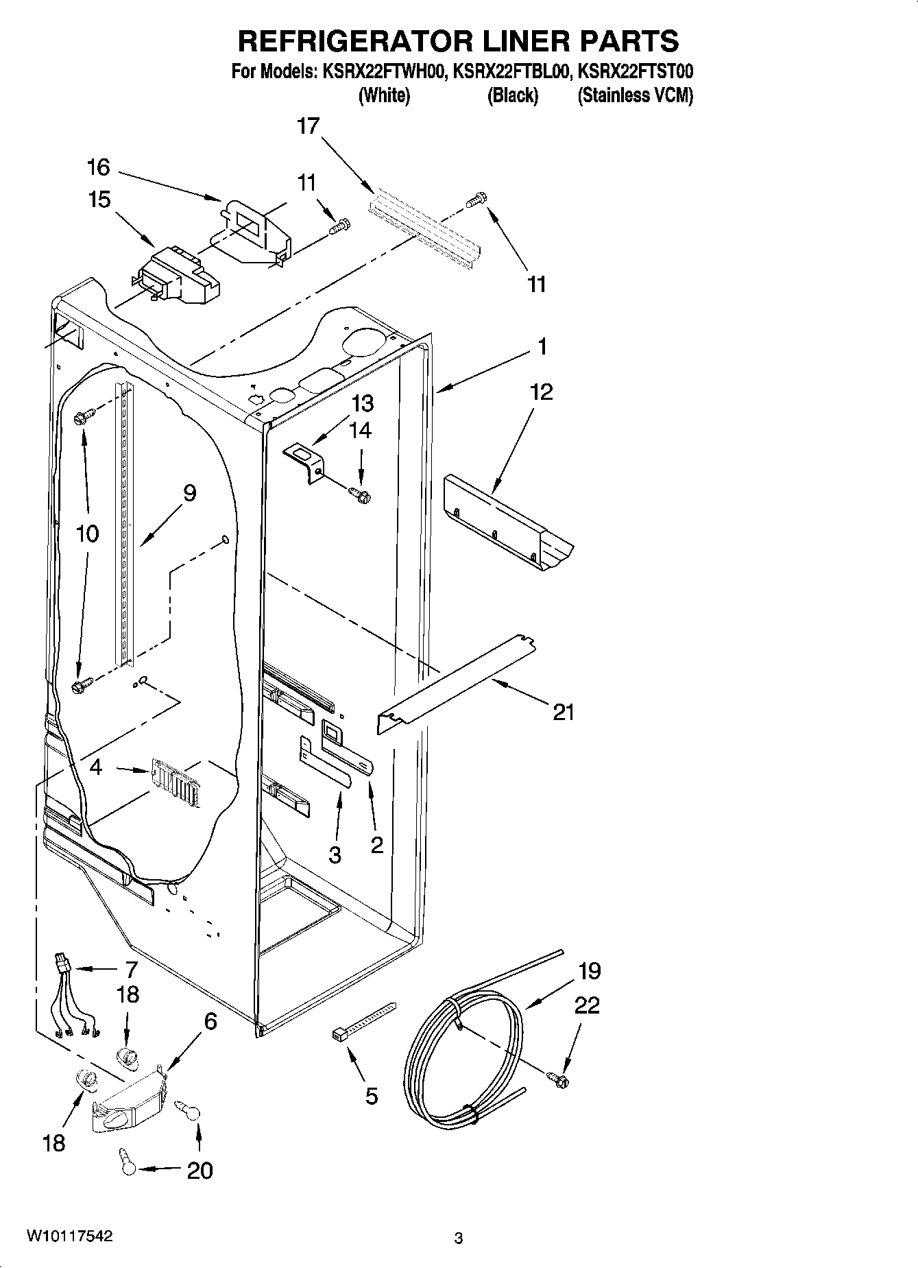 02 - REFRIGERATOR LINER PARTS