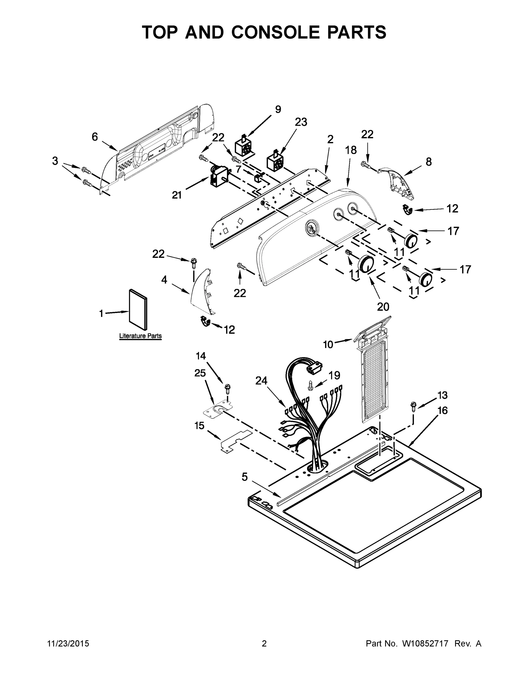 02 - TOP AND CONSOLE PARTS