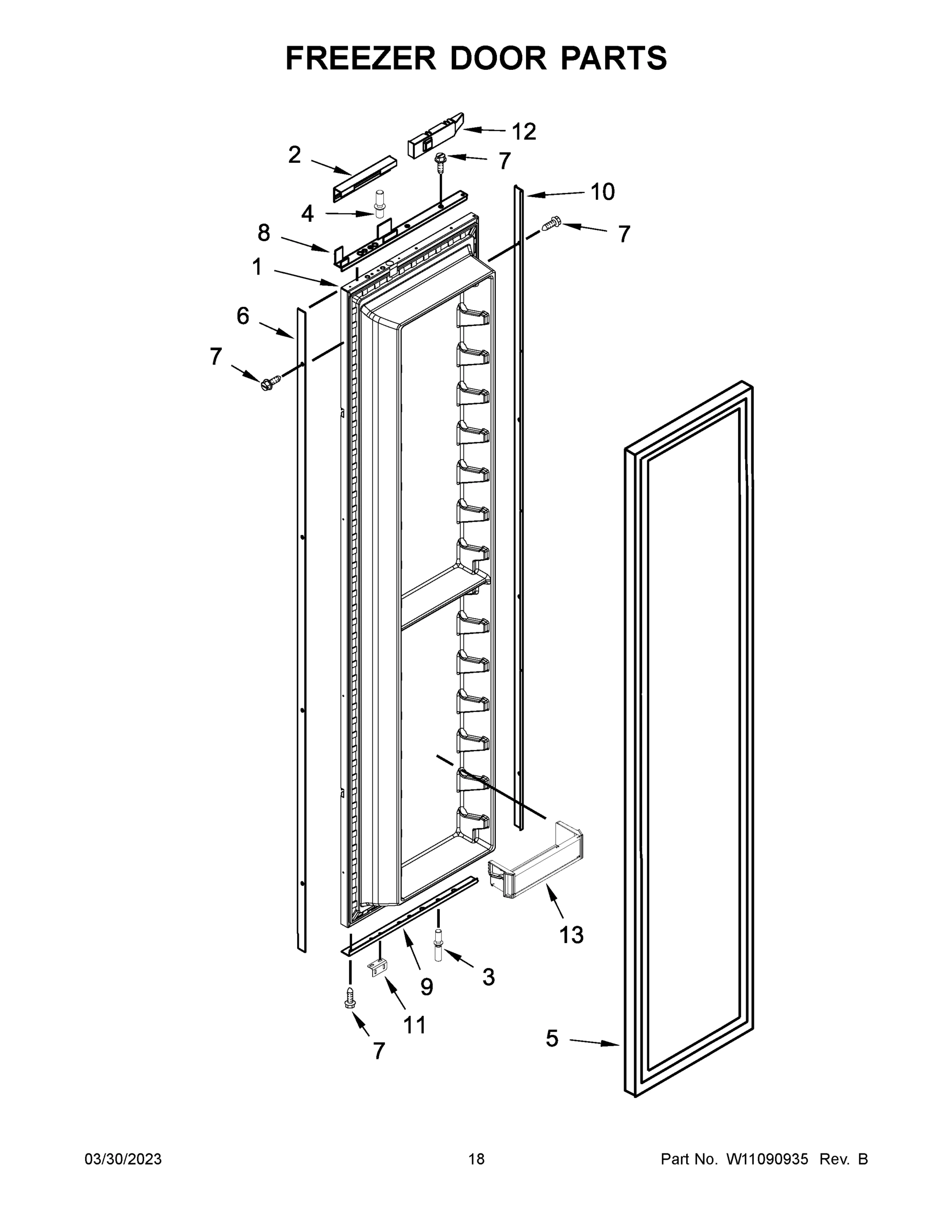 10 - FREEZER DOOR PARTS