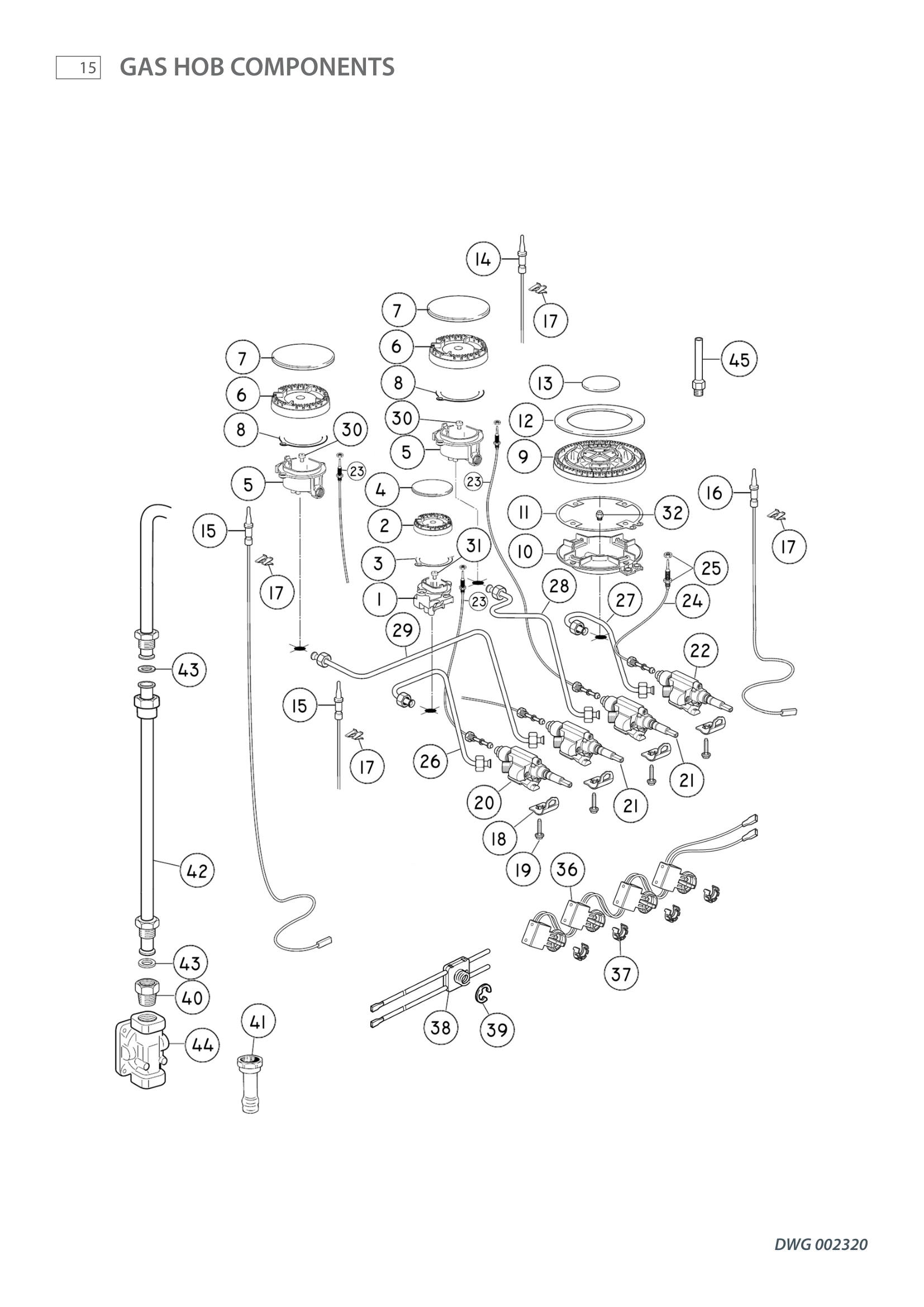 GAS HOB COMPONENTS