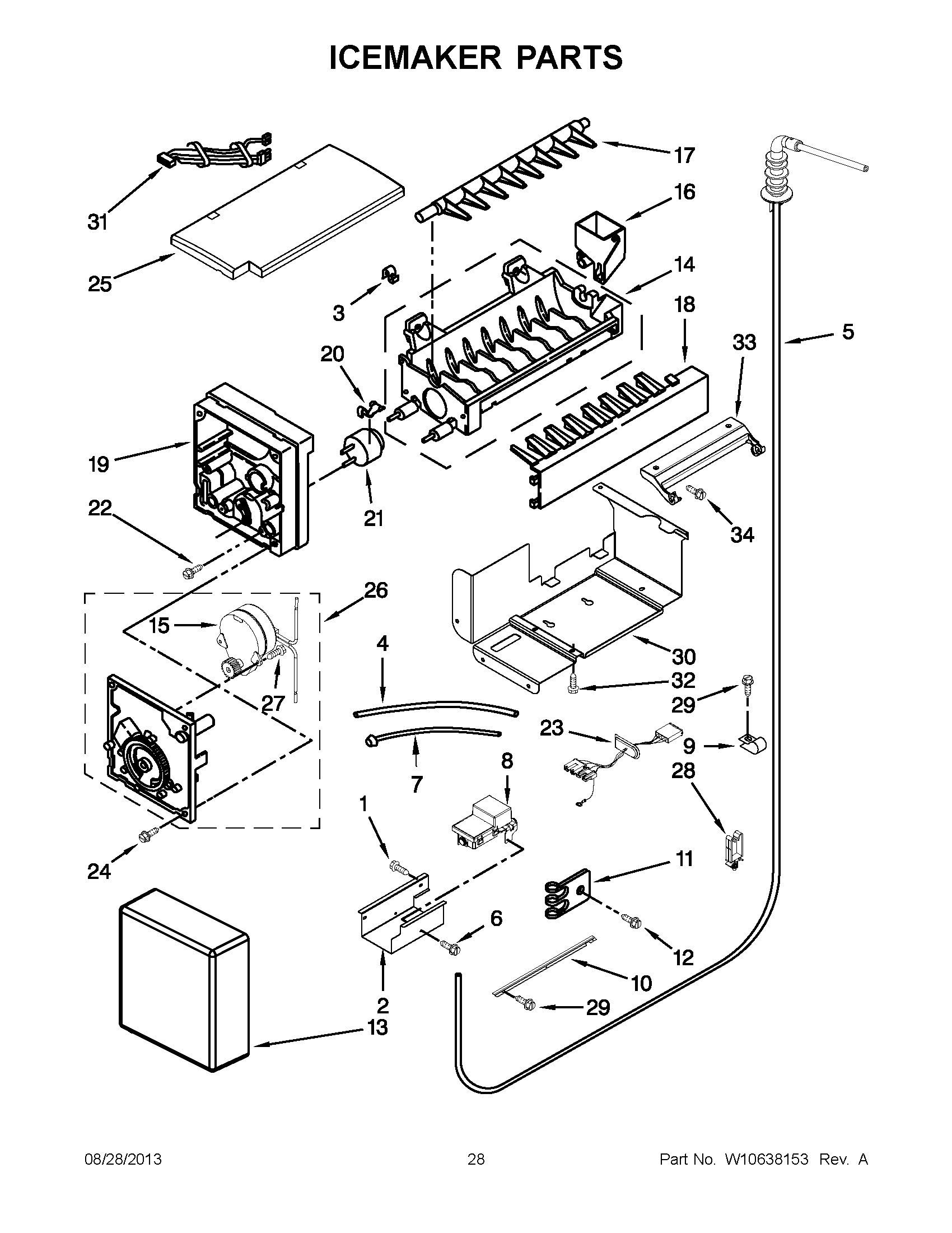 15 - ICEMAKER PARTS