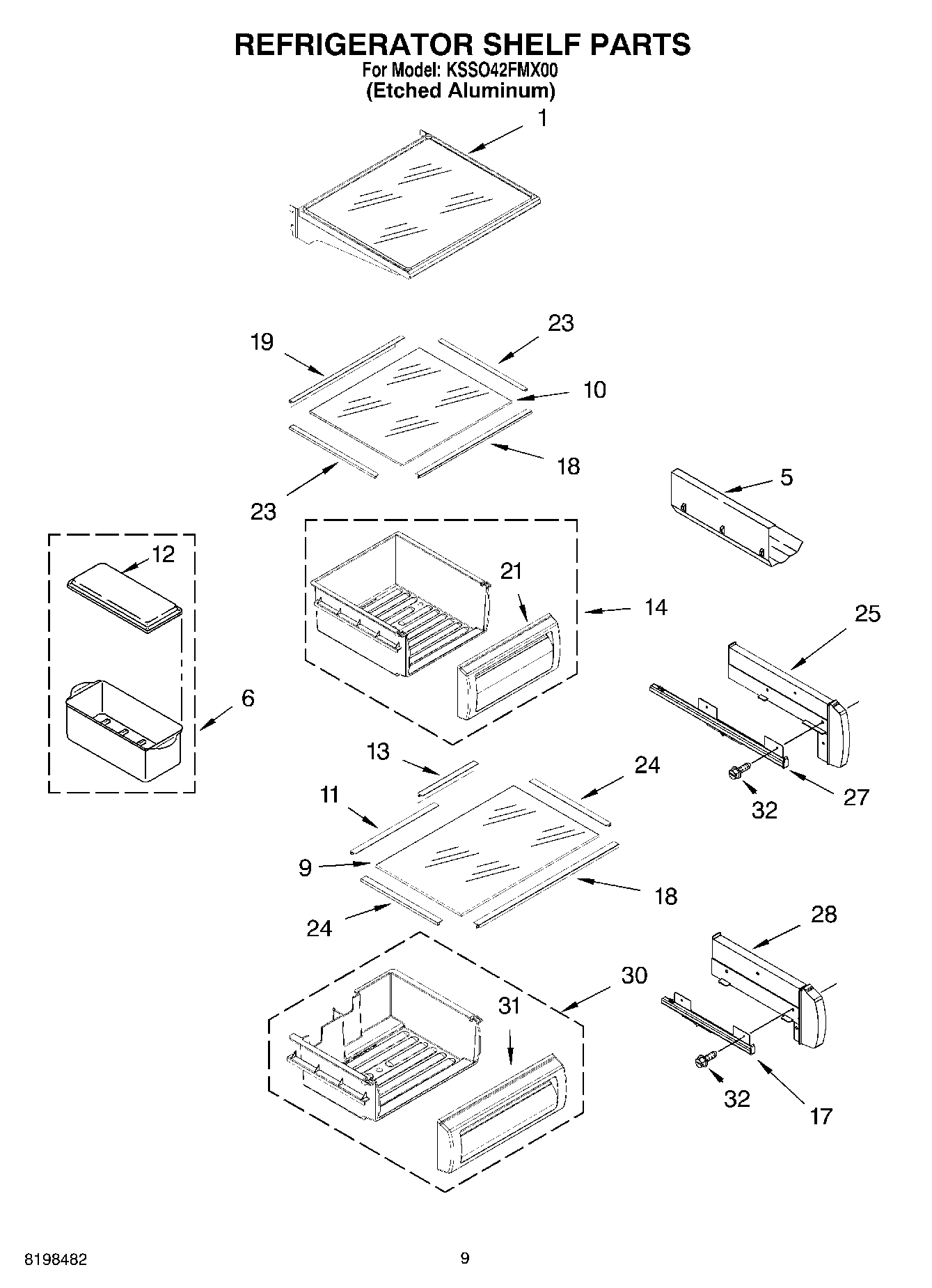 07 - REFRIGERATOR SHELF PARTS