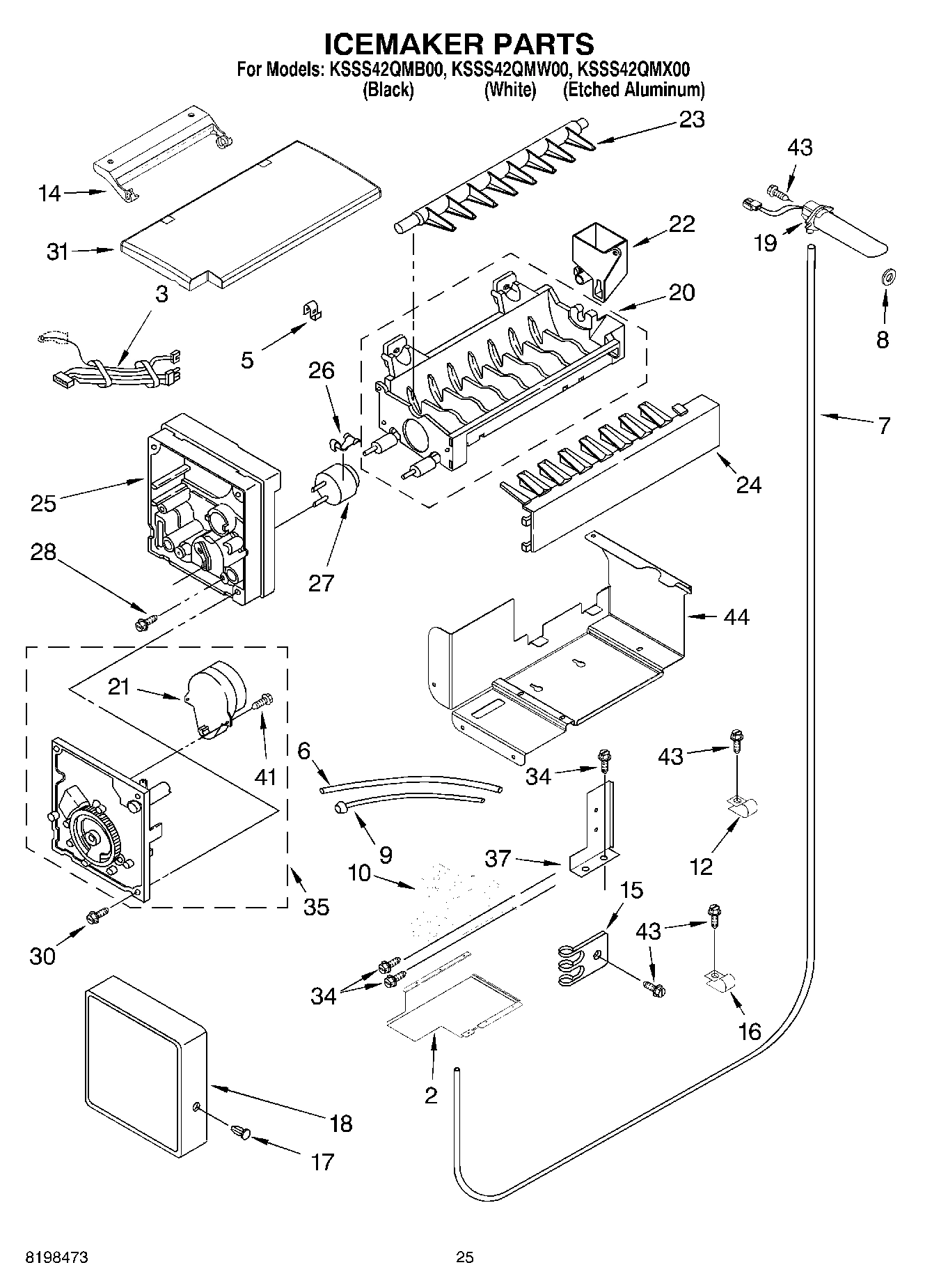 15 - ICEMAKER PARTS