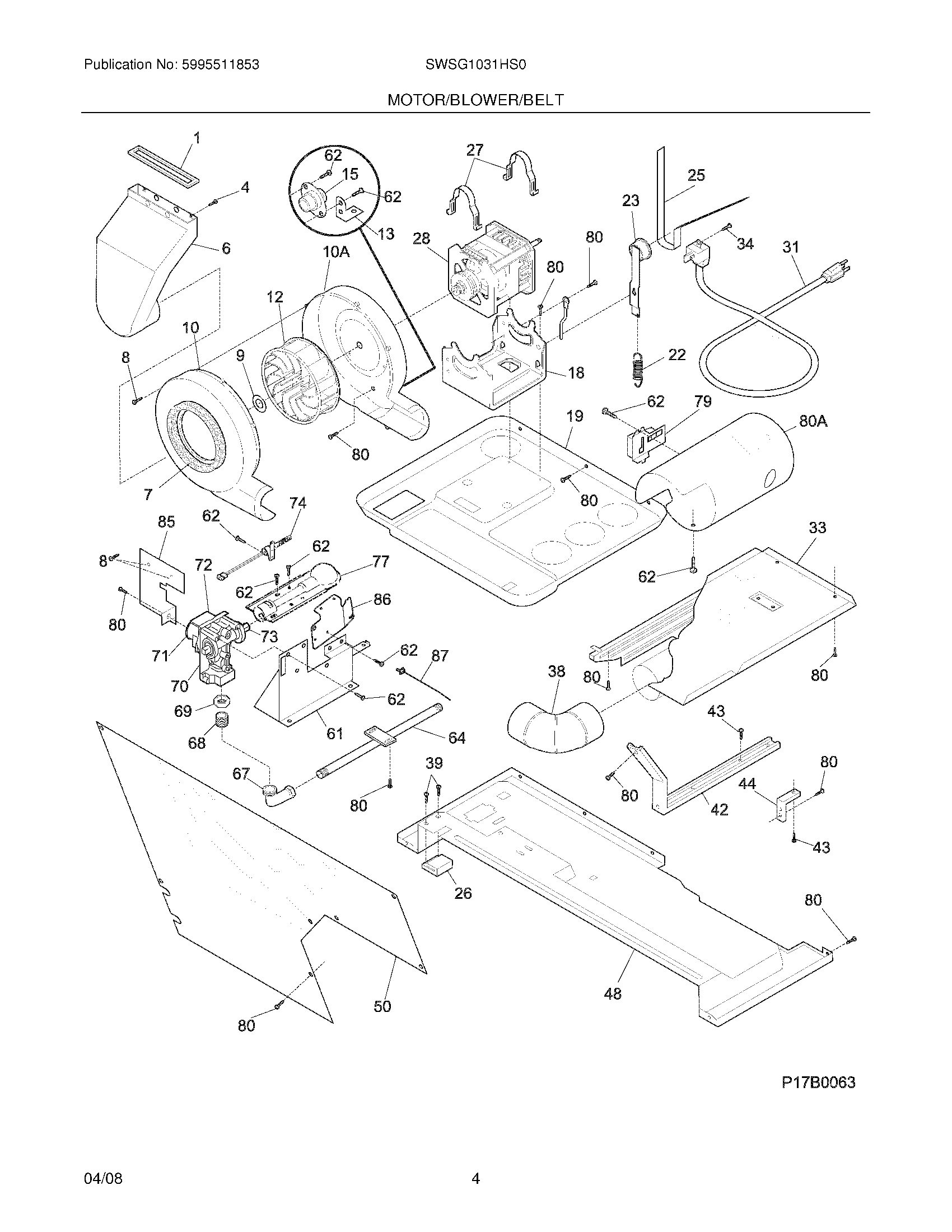 05 - MOTOR/BLOWER/BELT