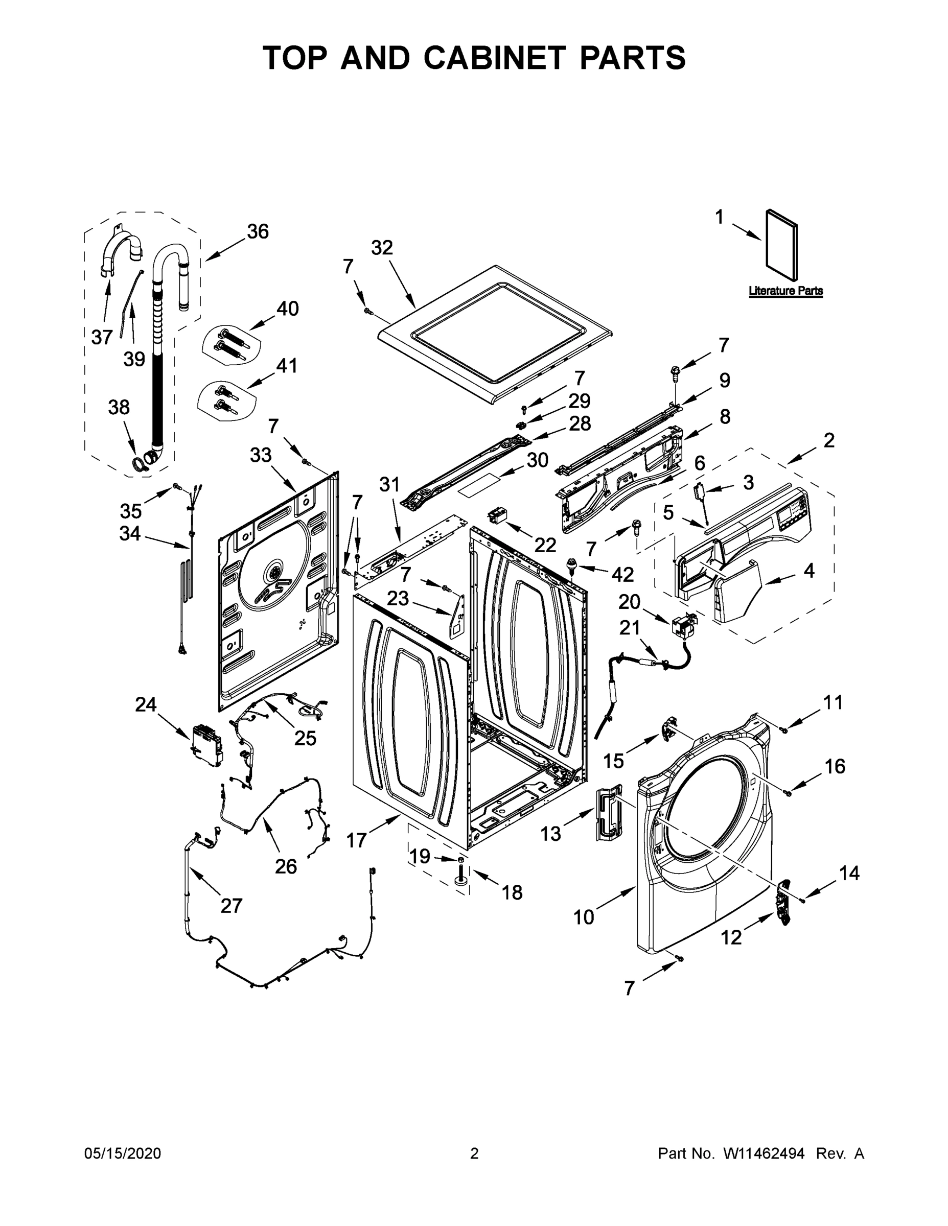 02 - TOP AND CABINET PARTS