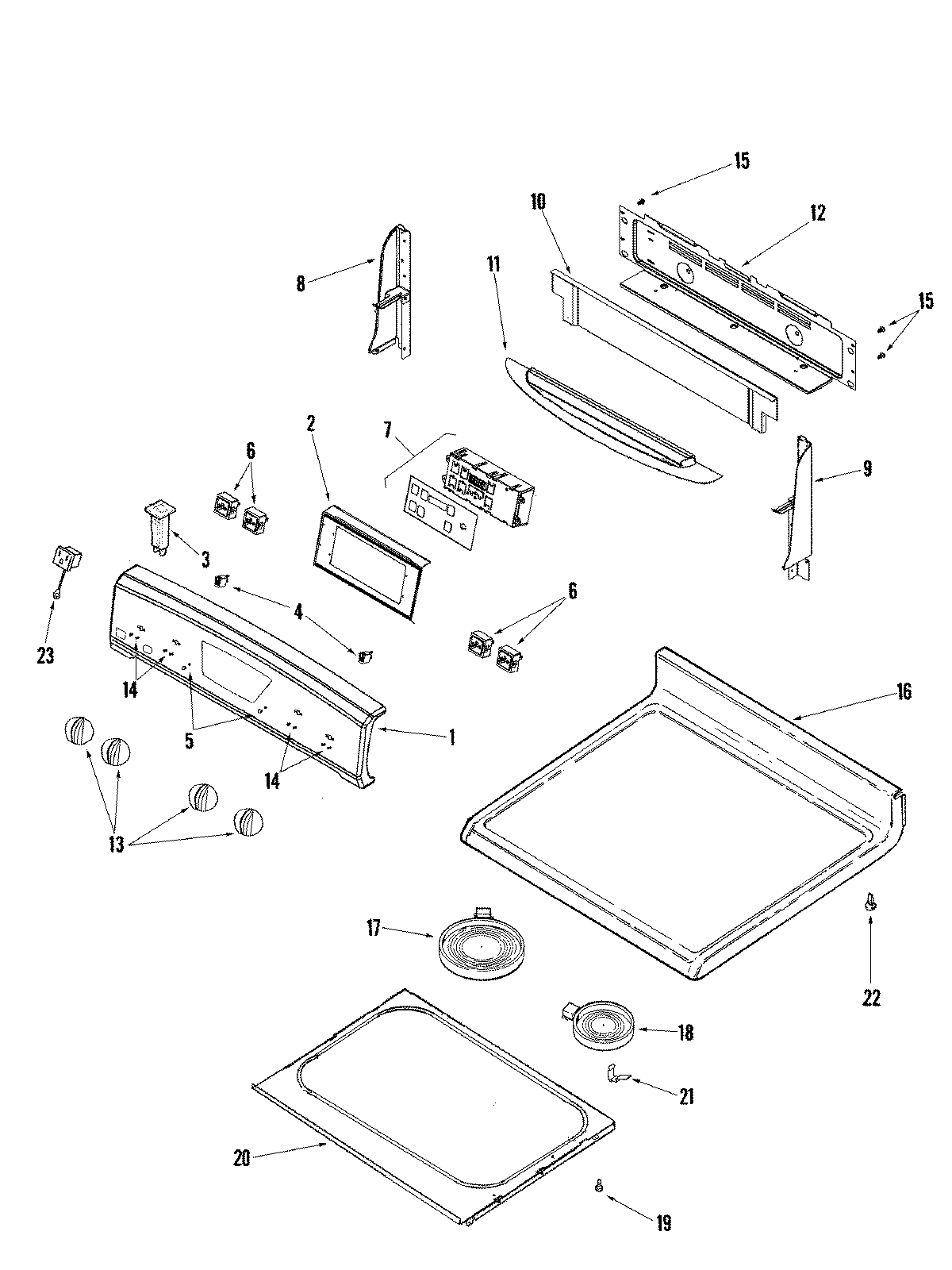 03 - CONTROL PANEL/TOP ASSEMBLY