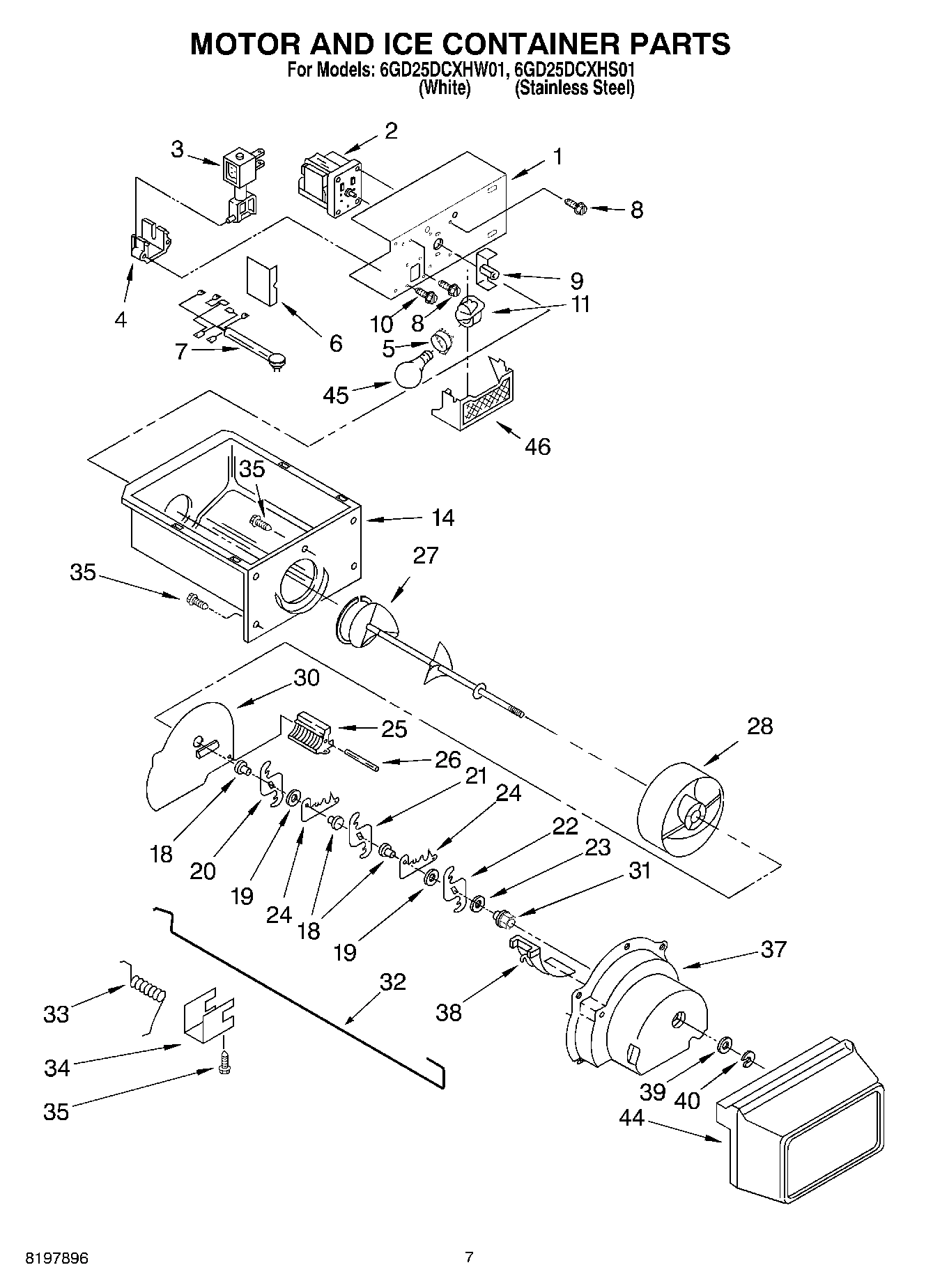 05 - MOTOR AND ICE CONTAINER