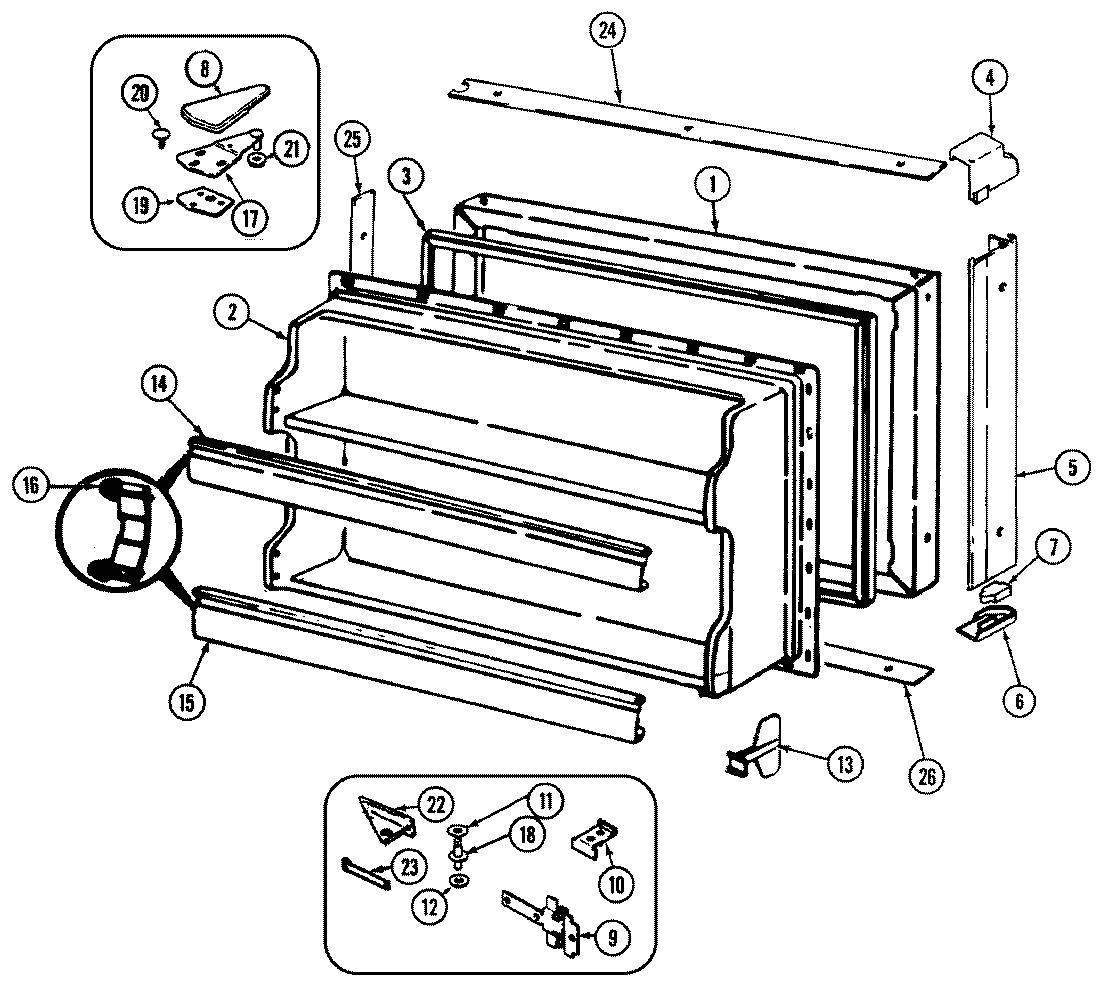 02 - FREEZER DOOR (B/M DJ57A)