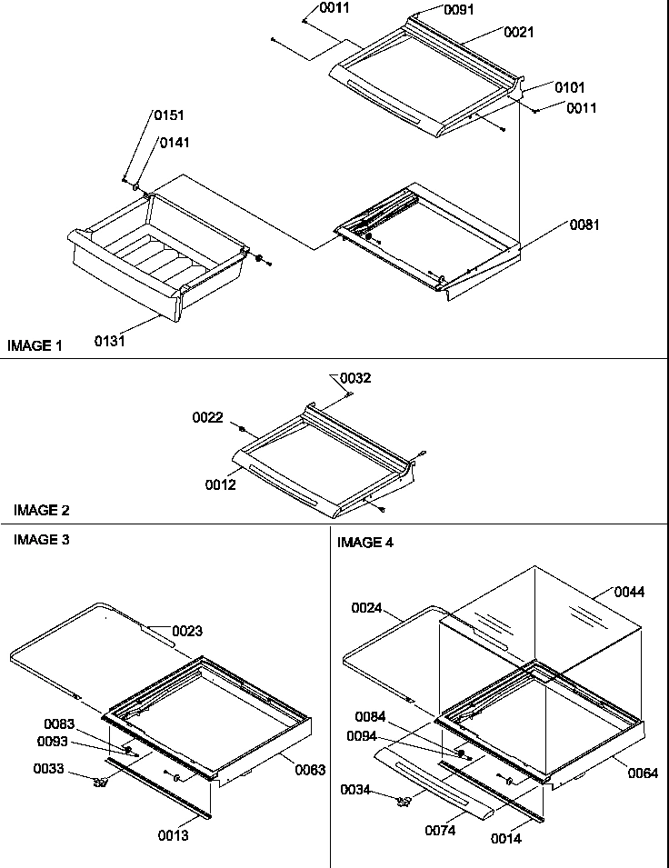12 - SHELVES, DELI, AND CRISPER ASSEMBLIES