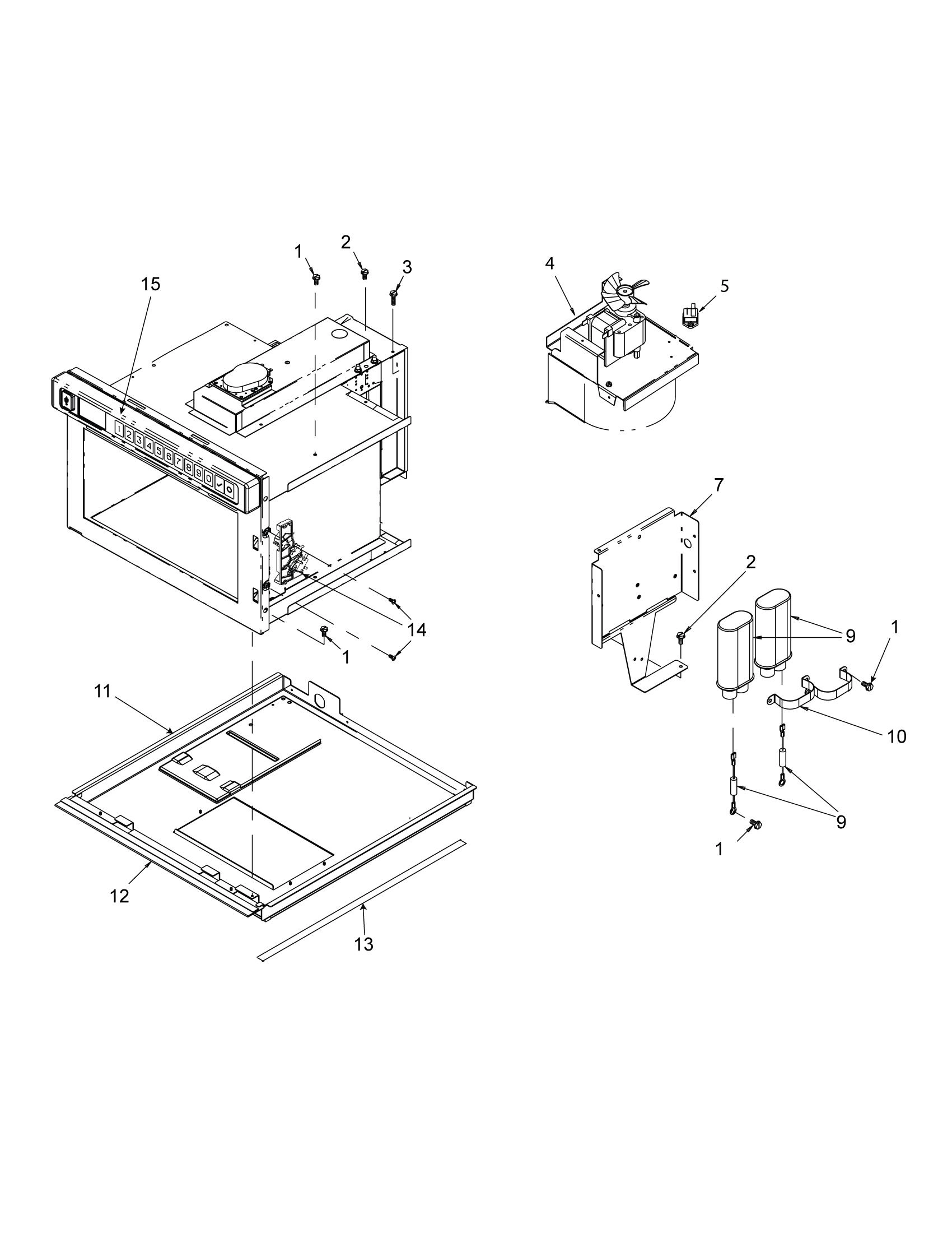 BLOWER, CAPACITOR, DIODE, INTERLOCK