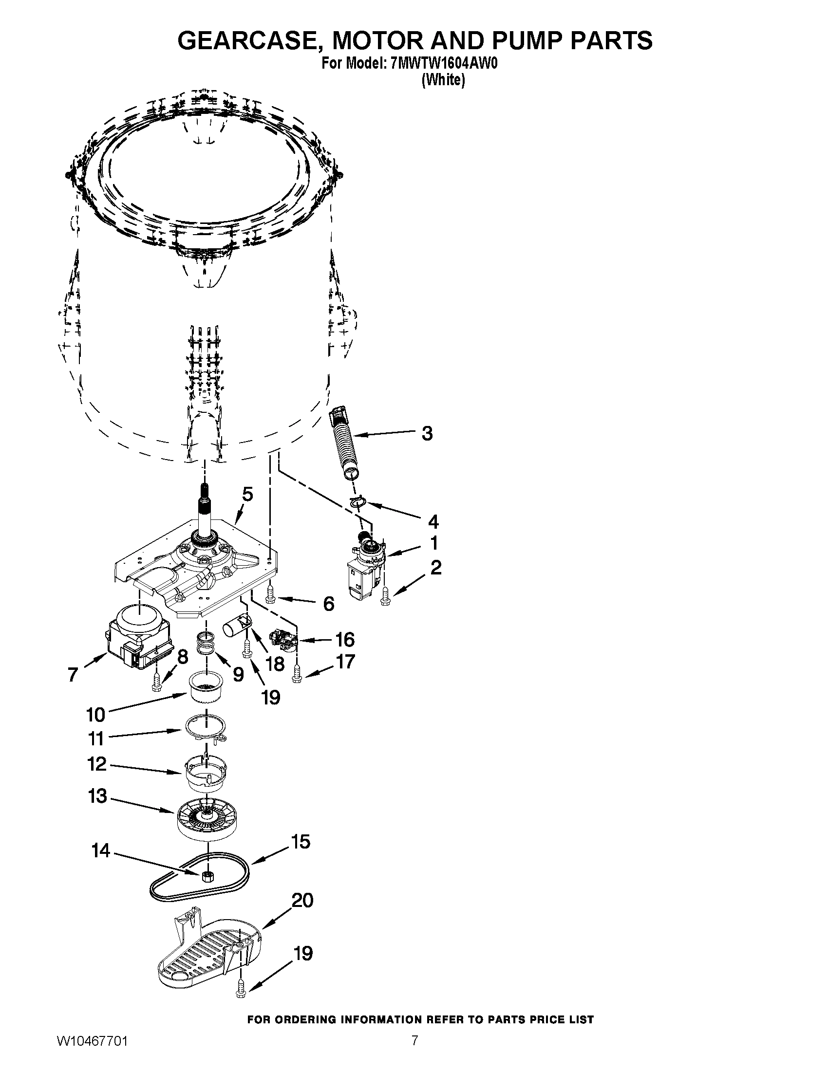 04 - GEARCASE, MOTOR AND PUMP PARTS