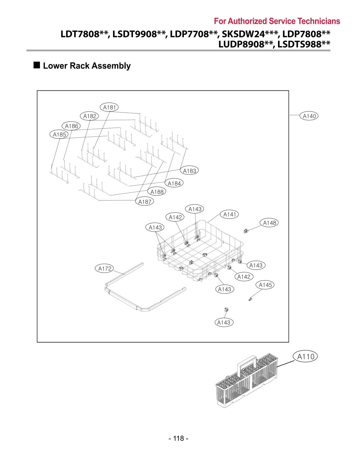 LOWER RACK ASSEMBLY