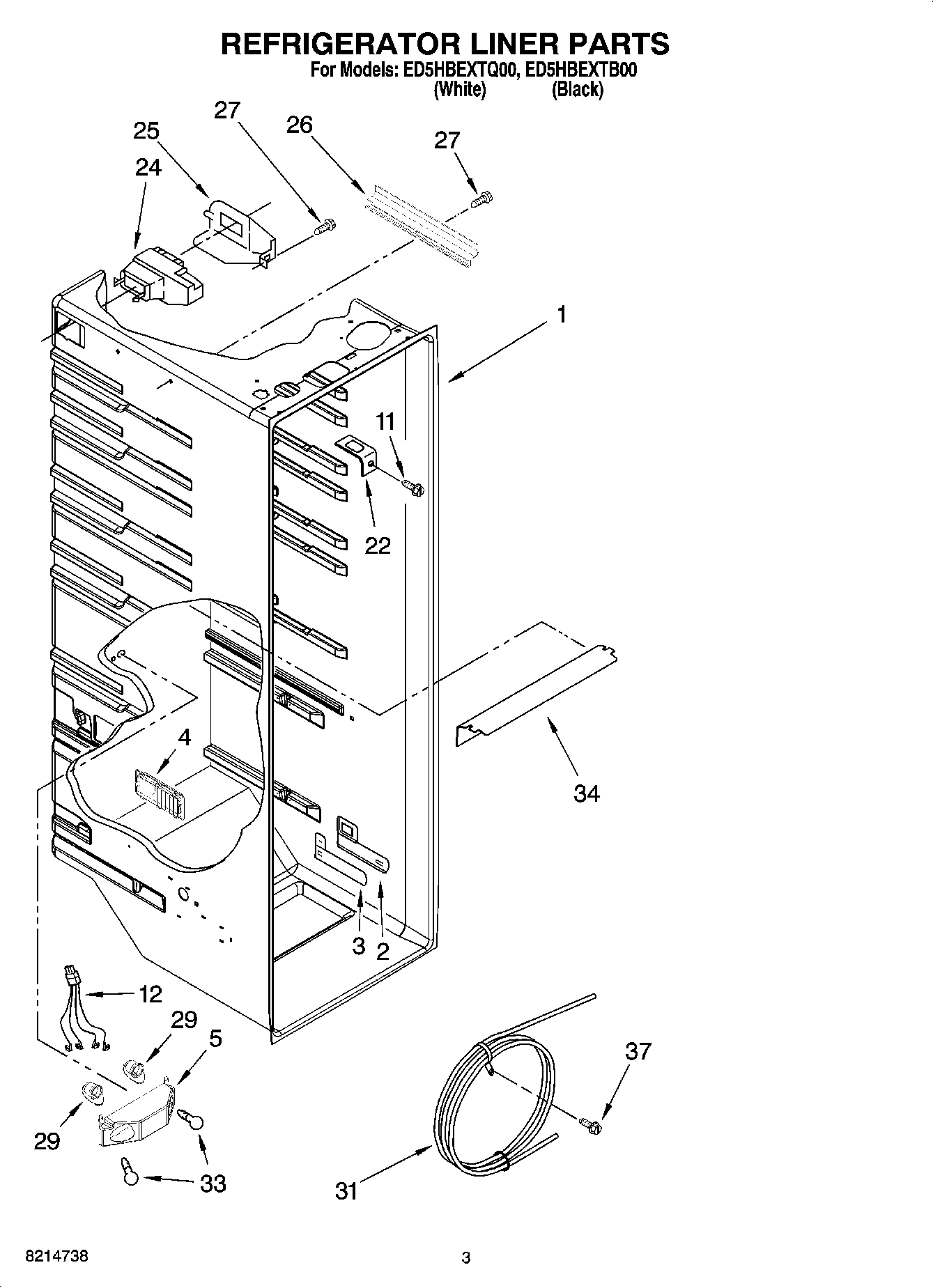 02 - REFRIGERATOR LINER PARTS