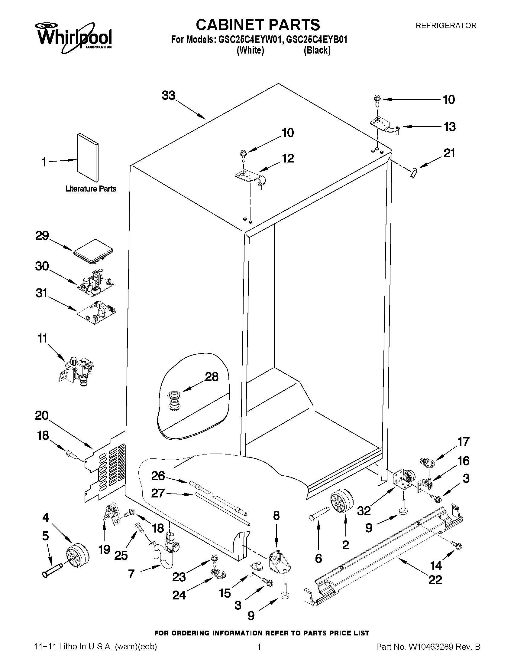 01 - CABINET PARTS