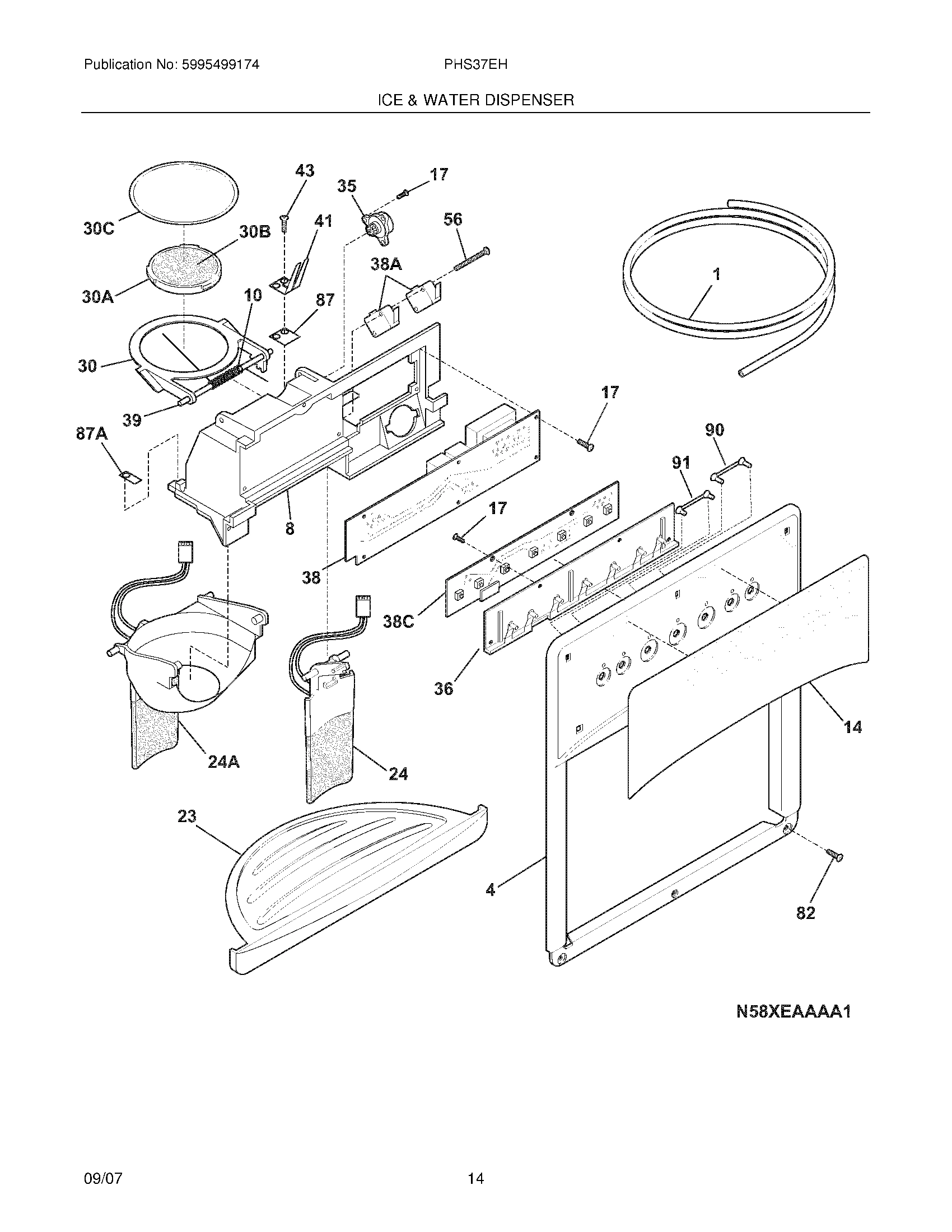15 - ICE & WATER DISPENSER